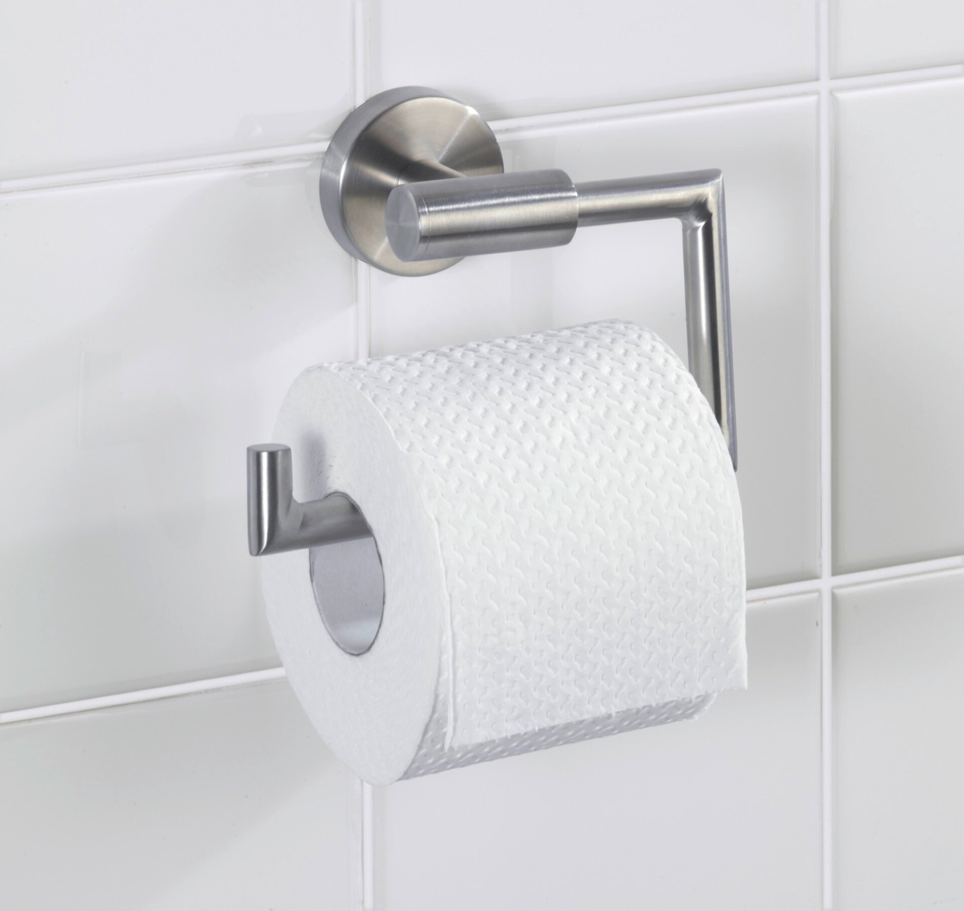 WENKO Toilettenpapierhalter ohne Deckel Bosio, Edelstahl rostfrei