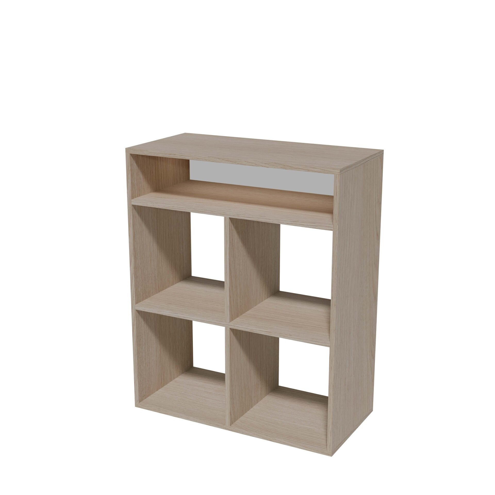 BADEDU WARD Regal 72 cm breit, Braun, 5 Fächer