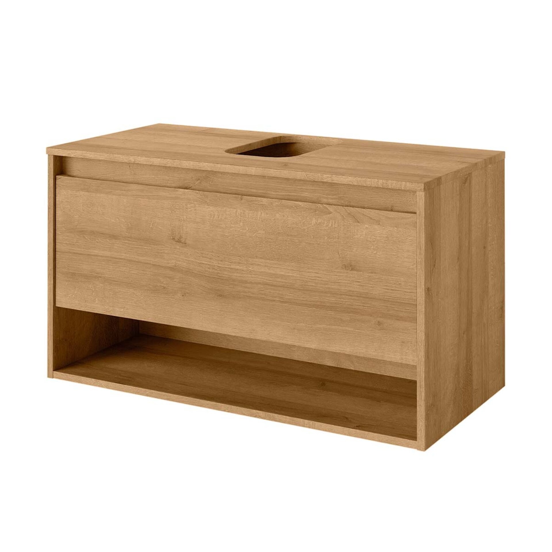 Fackelmann NATURA Waschbeckenunterschrank 94 cm breit, Braun hell Fackelmann NATURA Waschbeckenunterschrank 94 cm breit, Braun hell