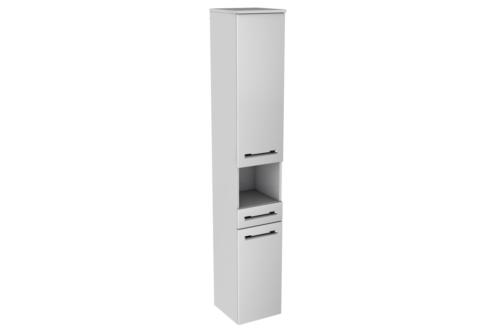 Lanzet Hochschrank mit Nische 30 cm, rechts, Weiß