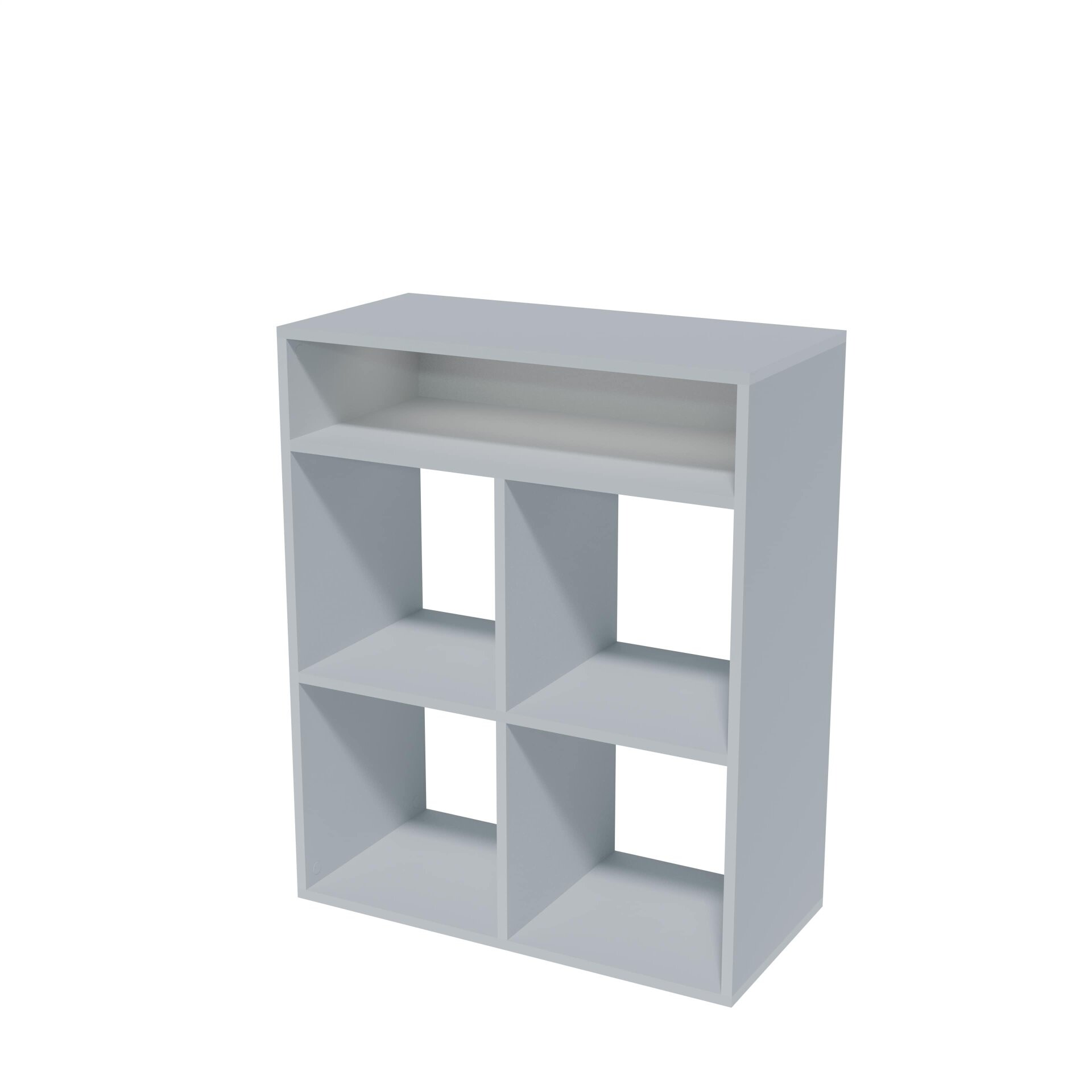 BADEDU WARD Regal 72 cm breit, Weiß, 5 Fächer