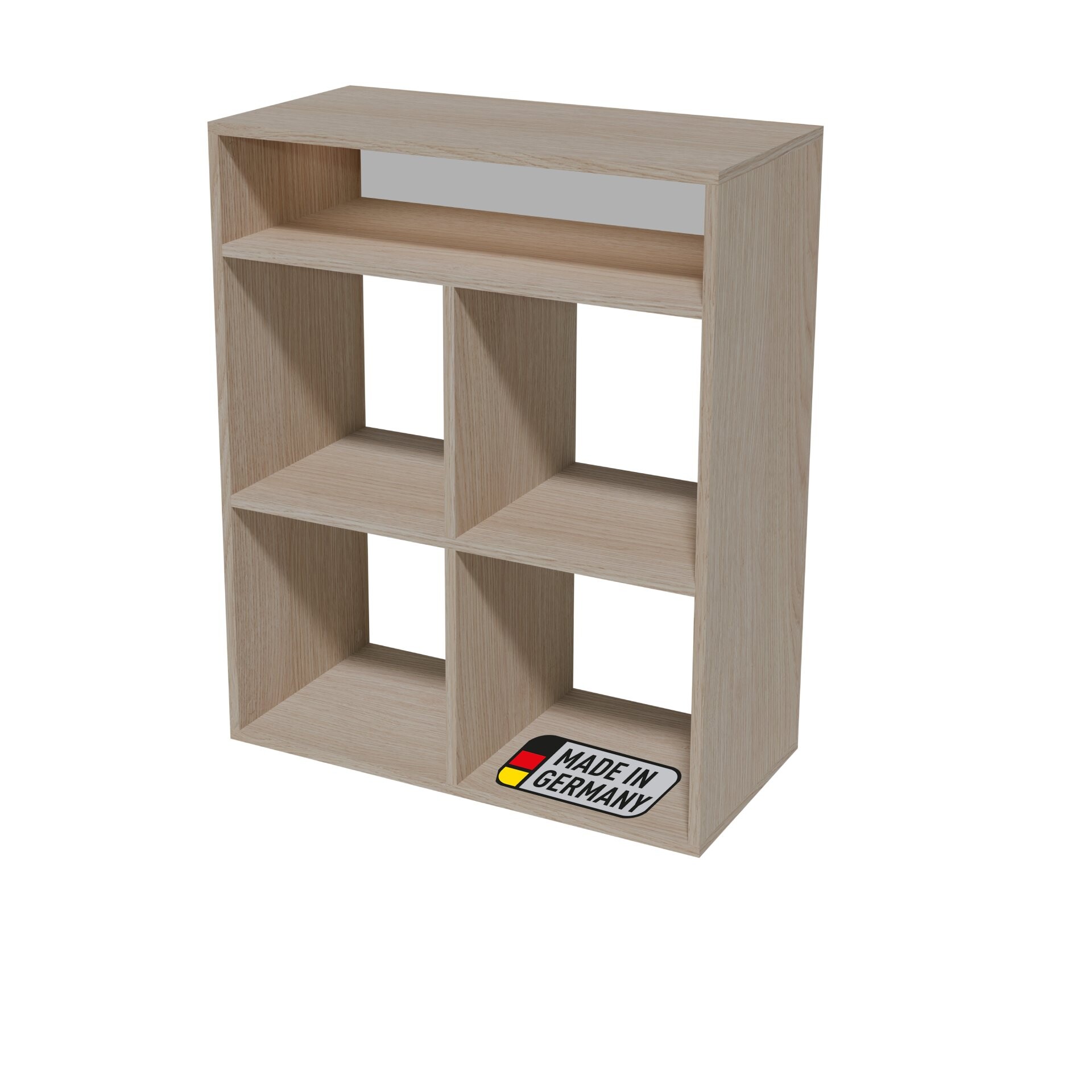 BADEDU WARD Regal 72 cm breit, Braun, 5 Fächer