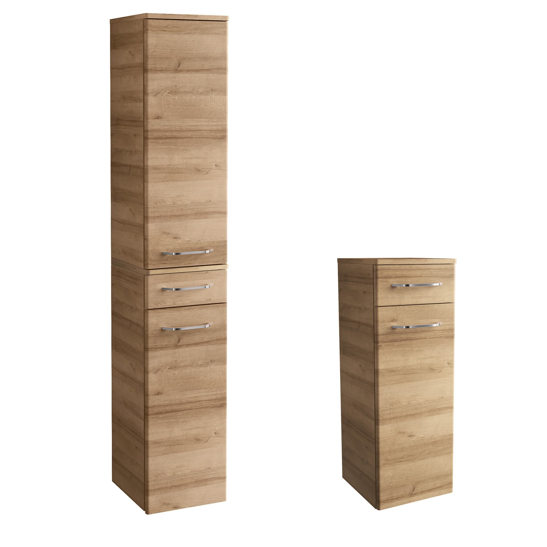 FACKELMANN MILANO Hochschrank und Midischrank 30 cm breit, Braun hell