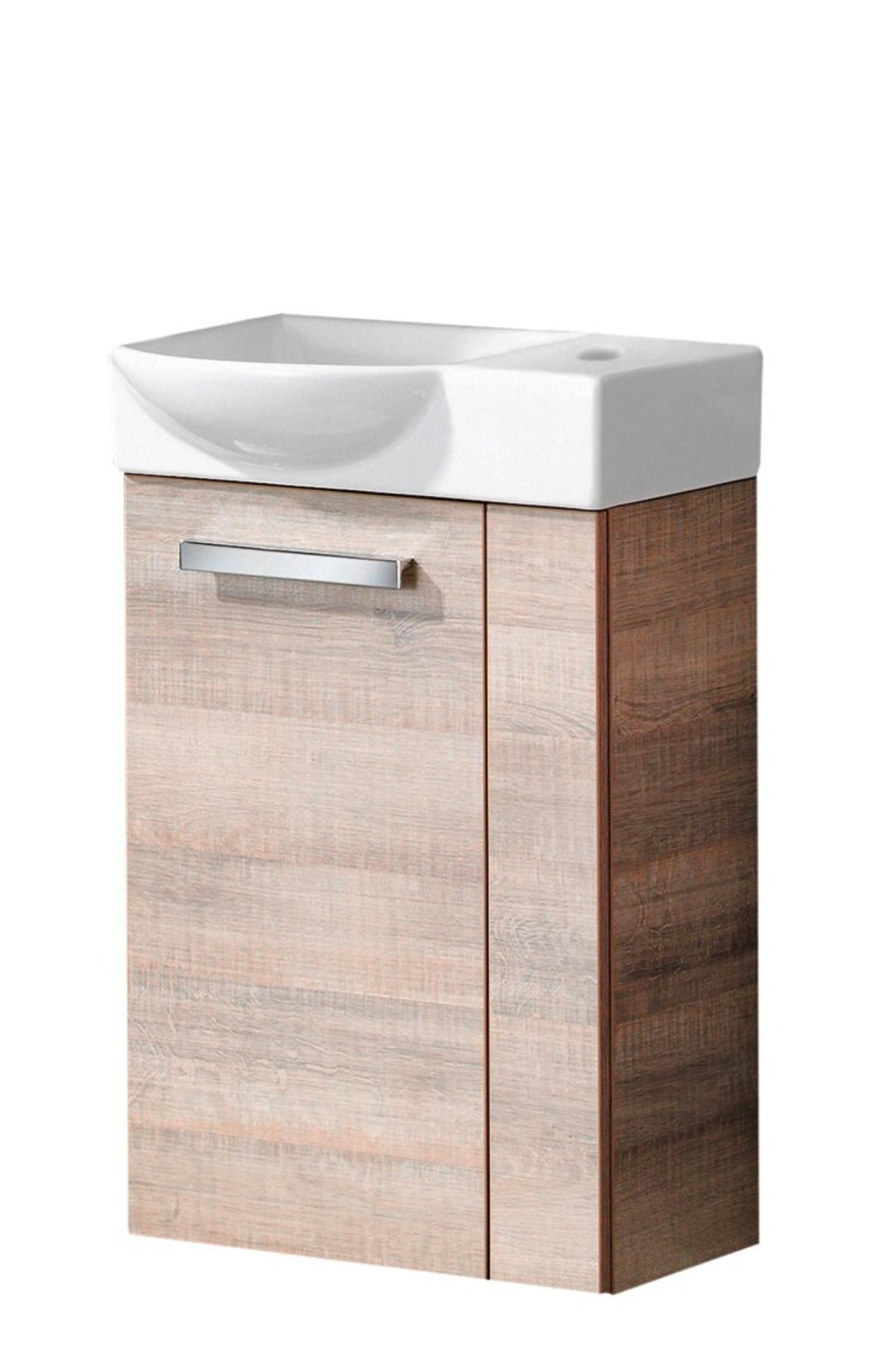 Fackelmann SBC A-VERO Gäste WC Set 2-teilig 45 cm, Braun hell, links, Keramik Hahnloch rechts Fackelmann SBC A-VERO Gäste WC Set 2-teilig 45 cm, Braun hell, links, Keramik Hahnloch rechts