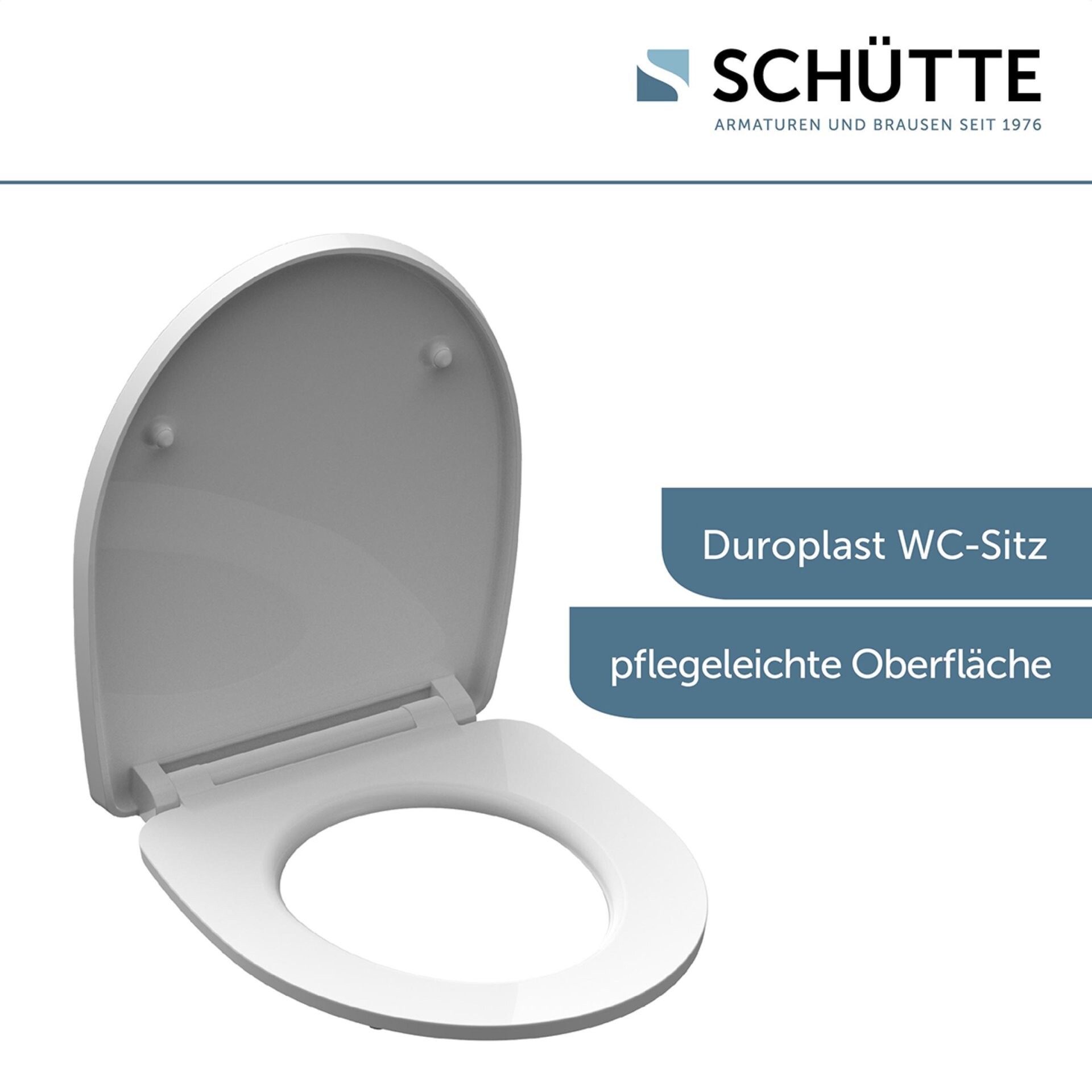 Schütte MAGIC LIGHT WC-Sitz, mit Absenkautomatik und Schnellverschluss, Duroplast HG