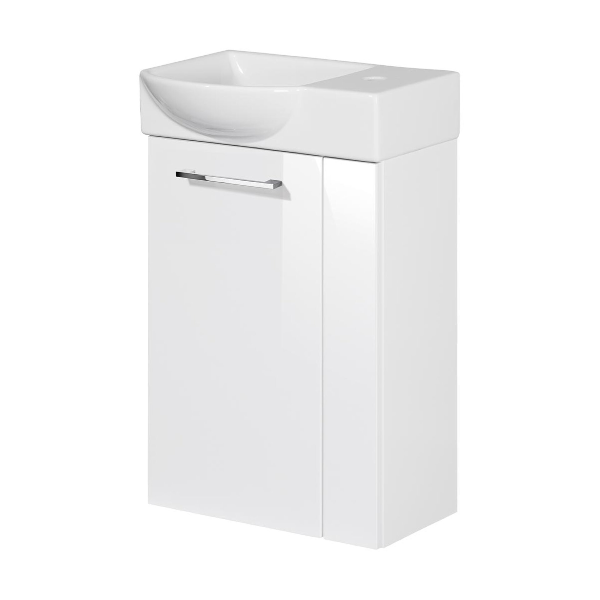 Fackelmann SBC SCENO Gäste WC Set 2-teilig 45 cm, Weiß, links, Keramik Fackelmann SBC SCENO Gäste WC Set 2-teilig 45 cm, Weiß, links, Keramik
