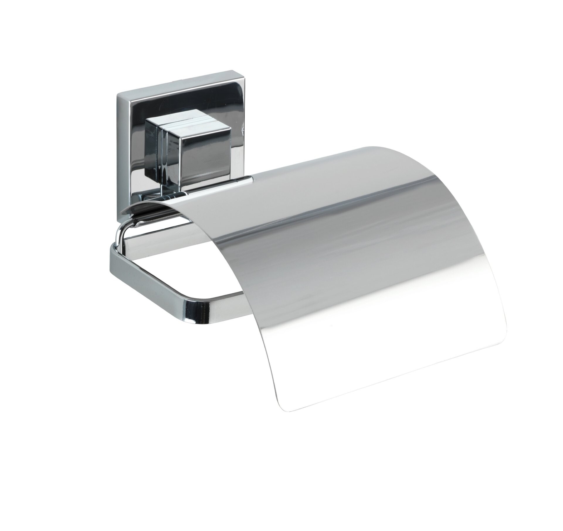 WENKO QUADRO Toilettenpapierhalter, Chrom glänzend, Edelstahl, Befestigen ohne bohren, Vacuum-Loc® WENKO QUADRO Toilettenpapierhalter, Chrom glänzend, Edelstahl, Befestigen ohne bohren, Vacuum-Loc®