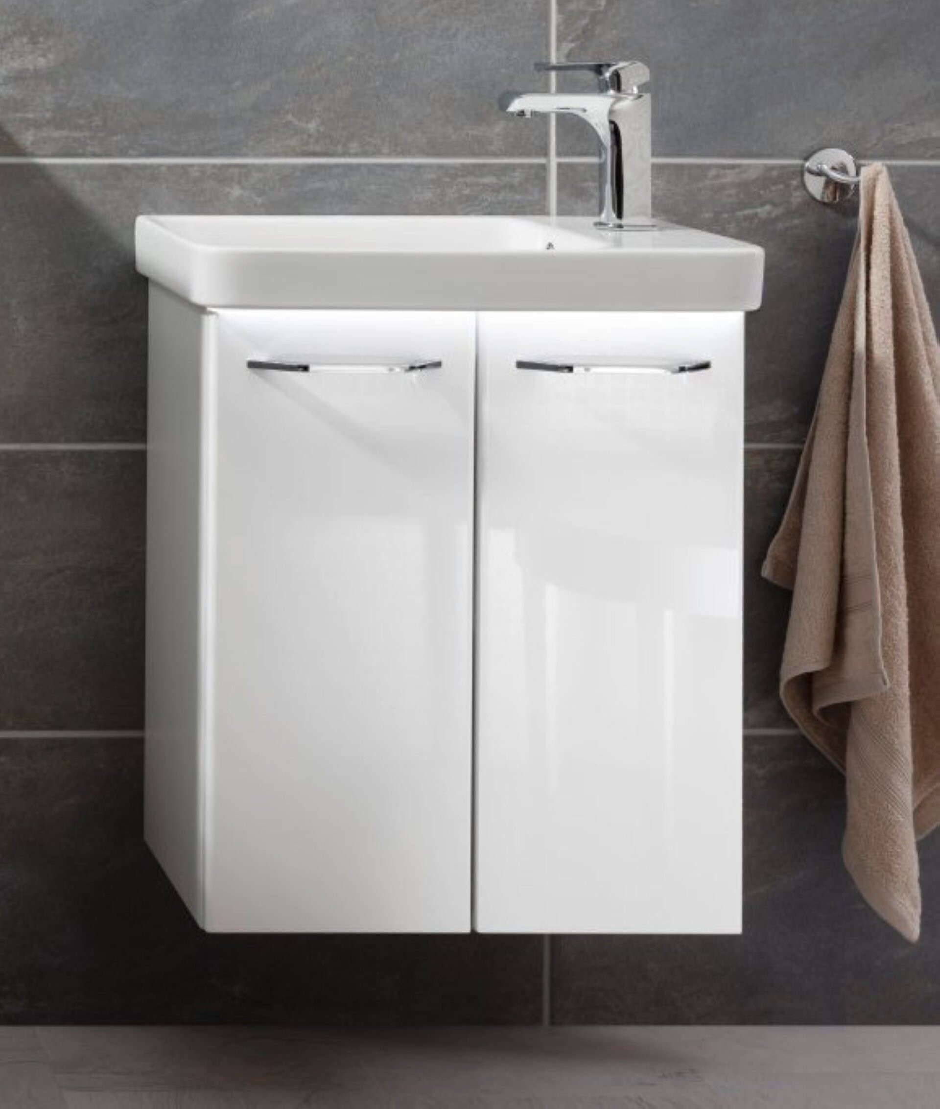 Fackelmann MILANO Gäste-WC Set 3-teilig, 55 cm breit, Weiß, Keramik Fackelmann MILANO Gäste-WC Set 3-teilig, 55 cm breit, Weiß, Keramik