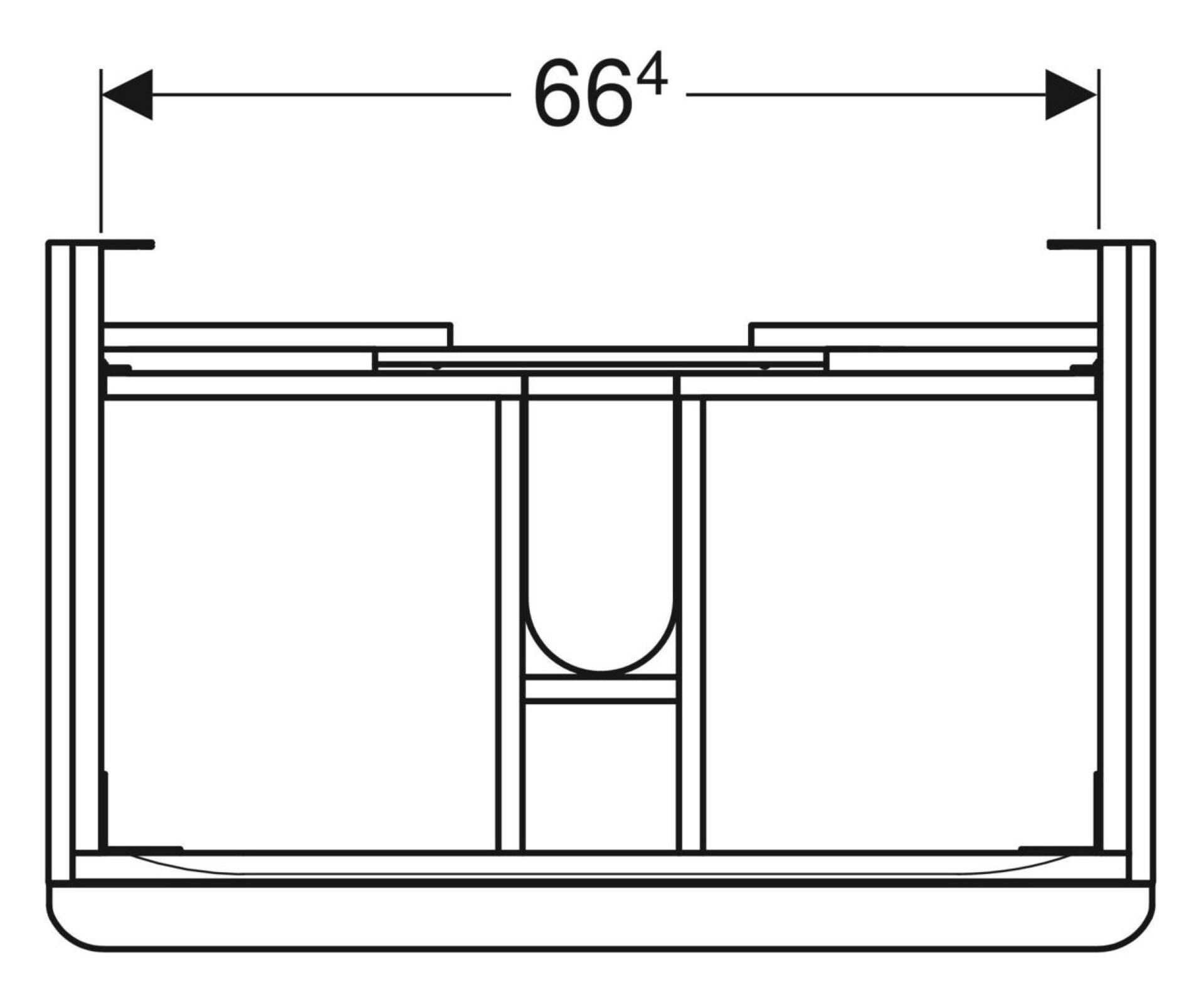 GEBERIT SMYLE SQUARE Waschbeckenunterschrank 73,4 cm breit, Braun dunkel GEBERIT SMYLE SQUARE Waschbeckenunterschrank 73,4 cm breit, Braun dunkel