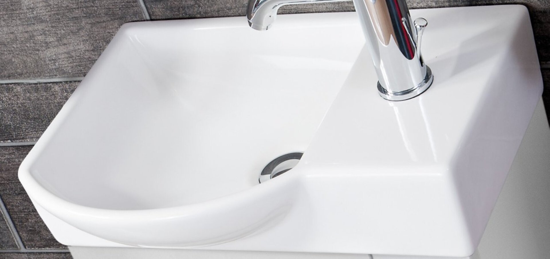 LANZET K3 Gäste WC Set 45 cm, Dunkelbraun, rechts LANZET K3 Gäste WC Set 45 cm, Dunkelbraun, rechts