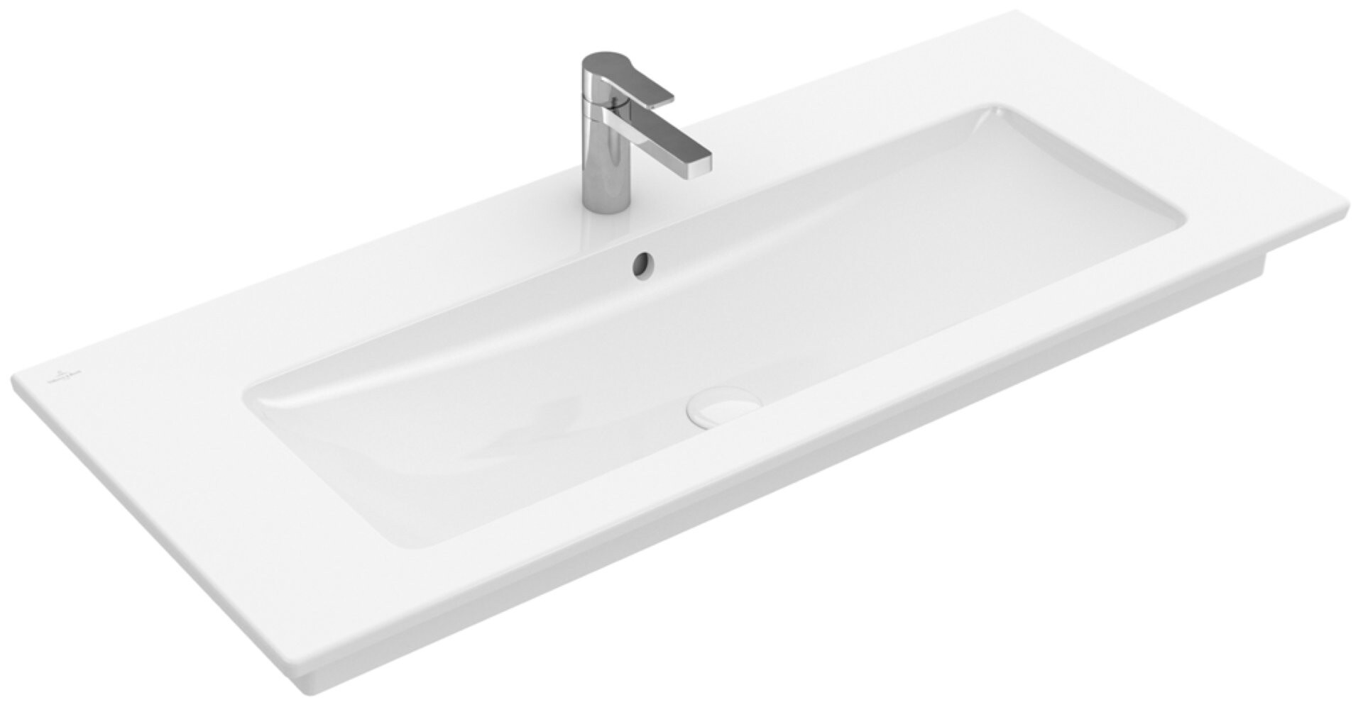 VILLEROY & BOCH VENTICELLO Waschbecken Keramik 120 cm breit, Weiß, mit Überlauf, CeramicPlus VILLEROY & BOCH VENTICELLO Waschbecken Keramik 120 cm breit, Weiß, mit Überlauf, CeramicPlus