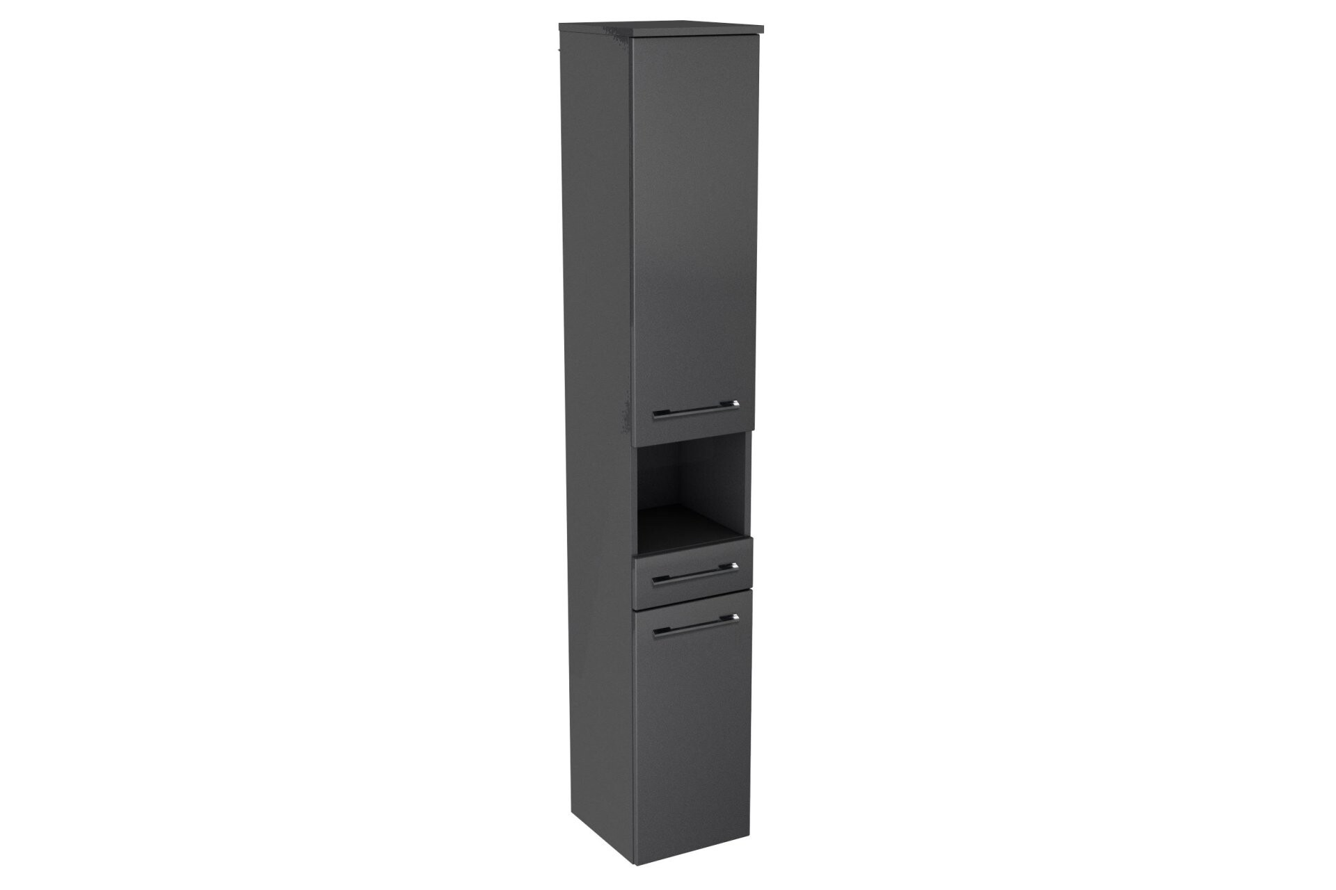 Lanzet Hochschrank mit Nische 30 cm, rechts, Anthrazit