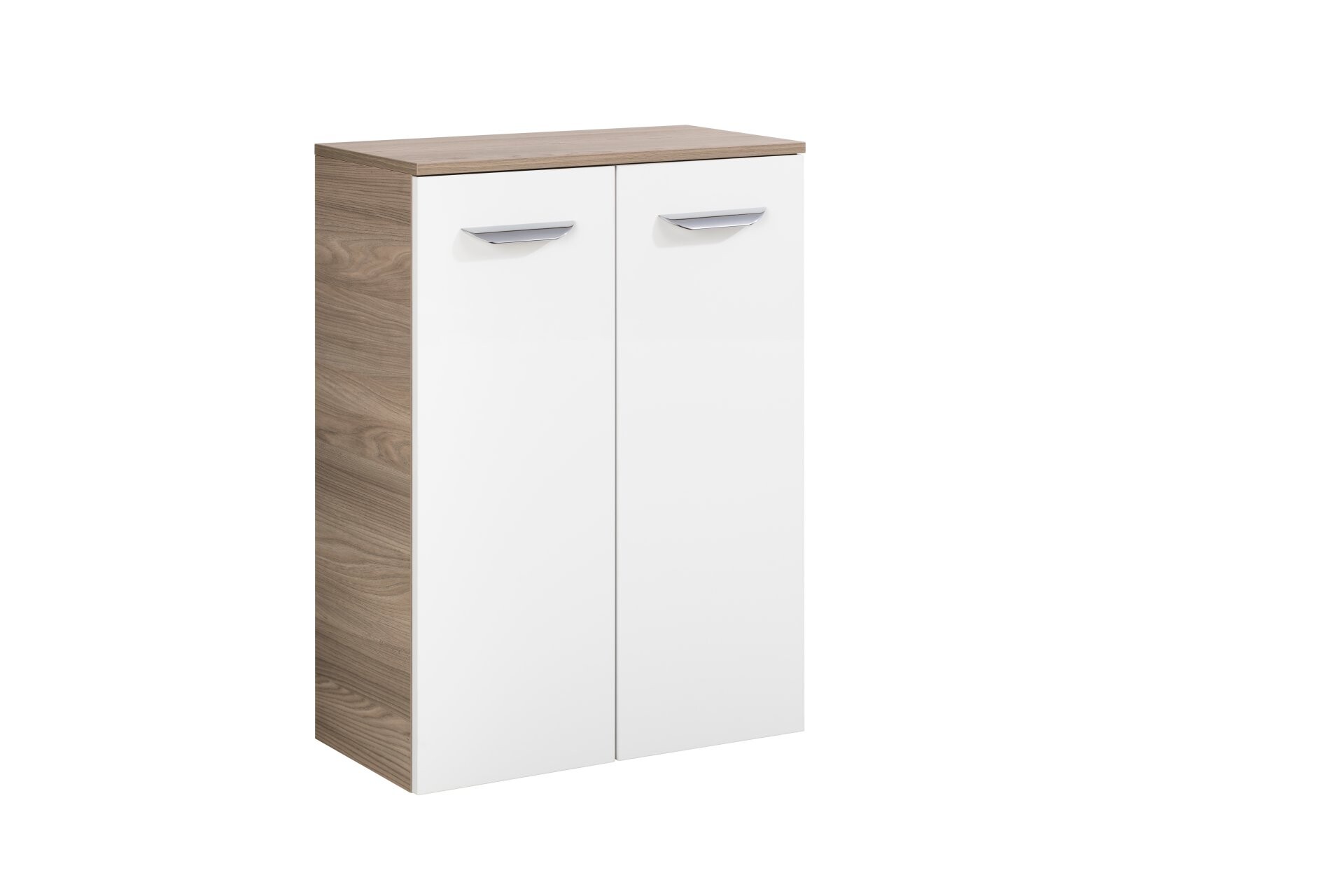 Fackelmann LUXOR Doppel Midischrank 60,5 cm, Braun hell/Weiß Fackelmann LUXOR Doppel Midischrank 60,5 cm, Braun hell/Weiß