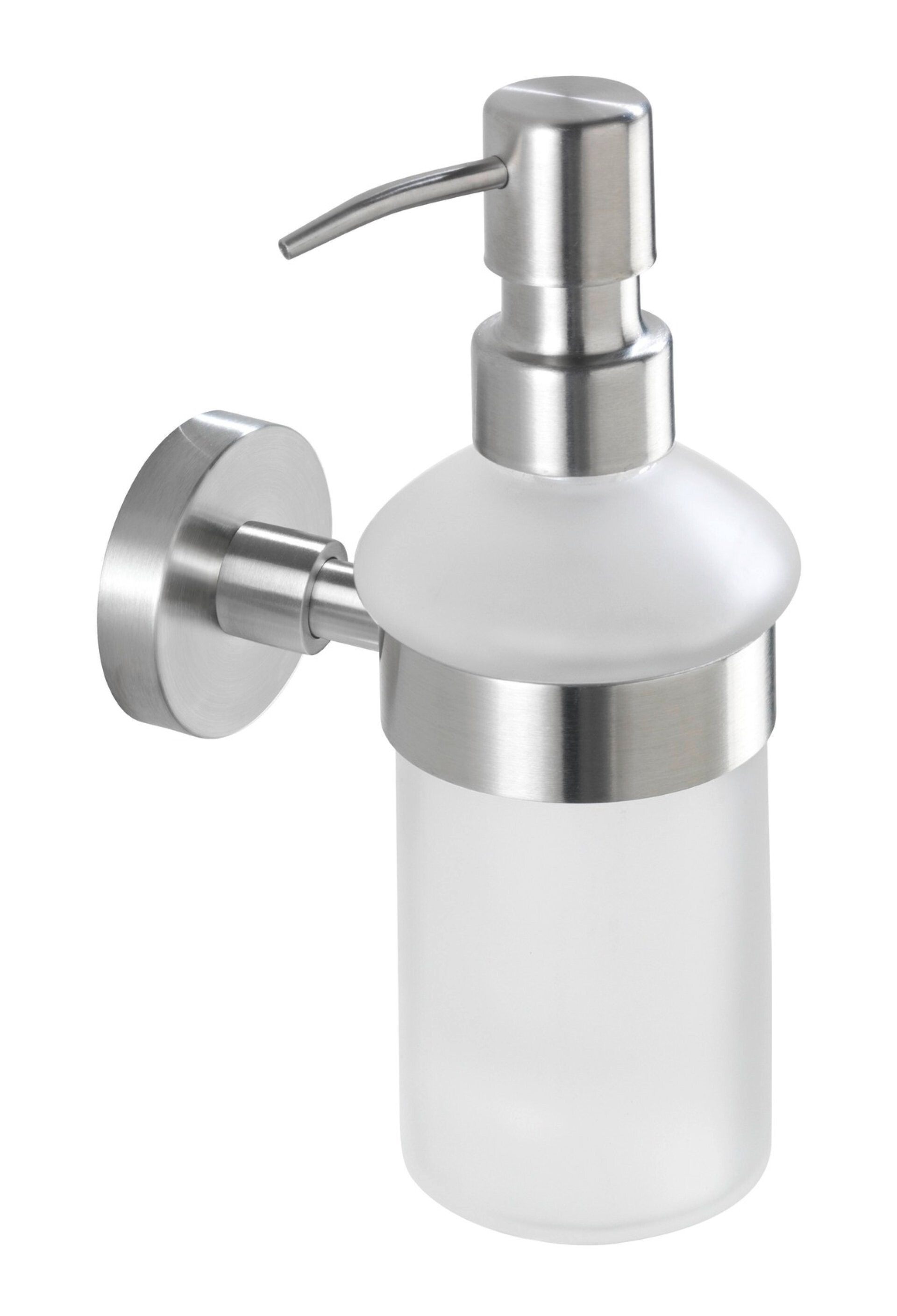 WENKO BOSIO Seifenspender 200 ml, Chrom Matt, Edelstahl rostfrei WENKO BOSIO Seifenspender 200 ml, Chrom Matt, Edelstahl rostfrei