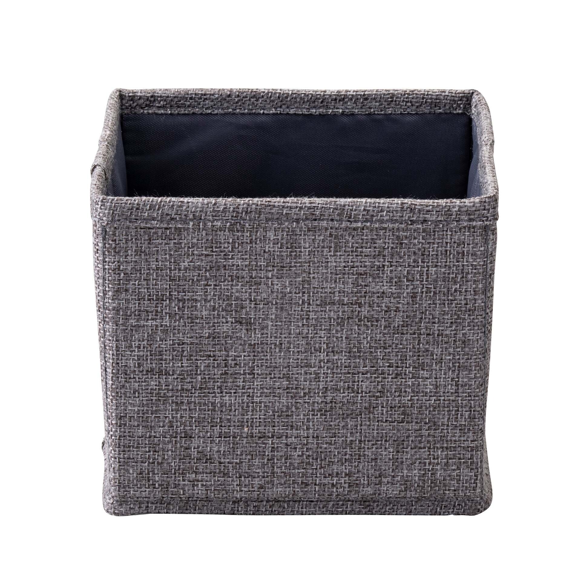 Fackelmann Aufbewahrungskorb 14 cm, Grau, faltbar Fackelmann Aufbewahrungskorb 14 cm, Grau, faltbar