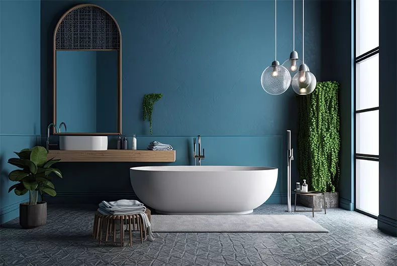 Bad Farbe in kalten Tönen Bad Farbe in kalten Tönen