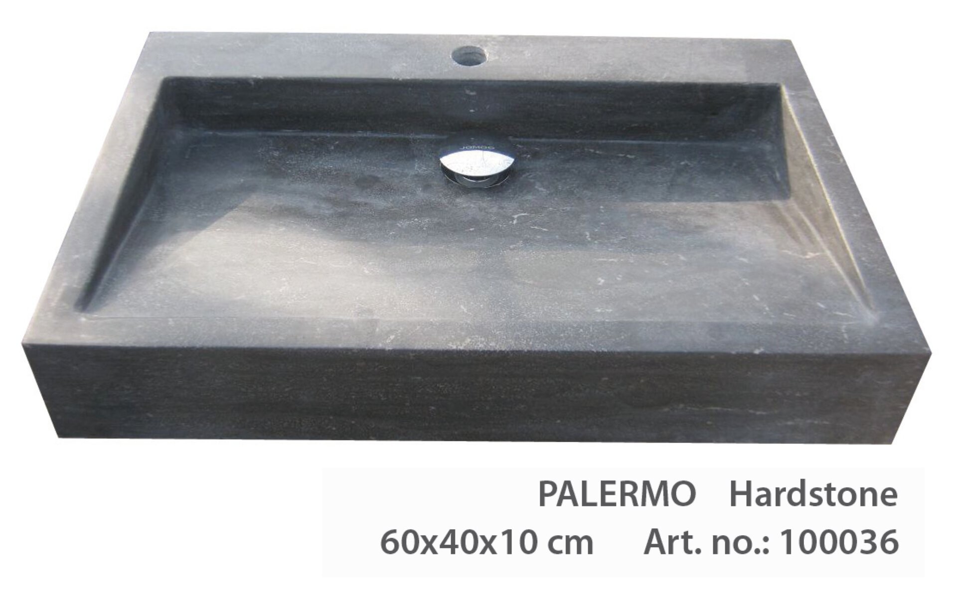 Waschbecken Naturstein PALERMO (60 cm) Bluestone, mit Hahnloch, 100036 Waschbecken Naturstein PALERMO (60 cm) Bluestone, mit Hahnloch, 100036