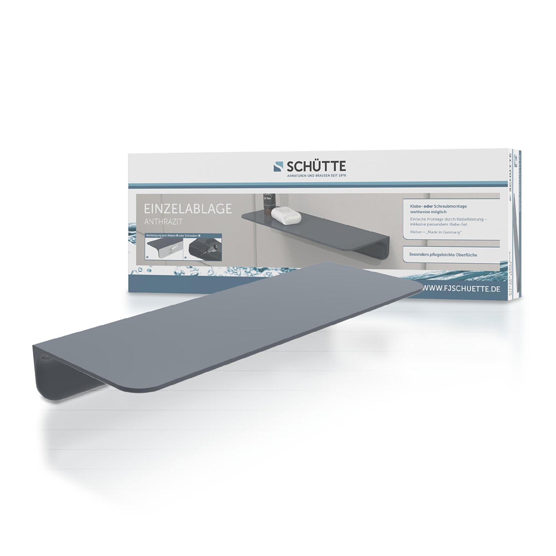 Schütte Duschablage, Anthrazit, zum Kleben Schütte Duschablage, Anthrazit, zum Kleben