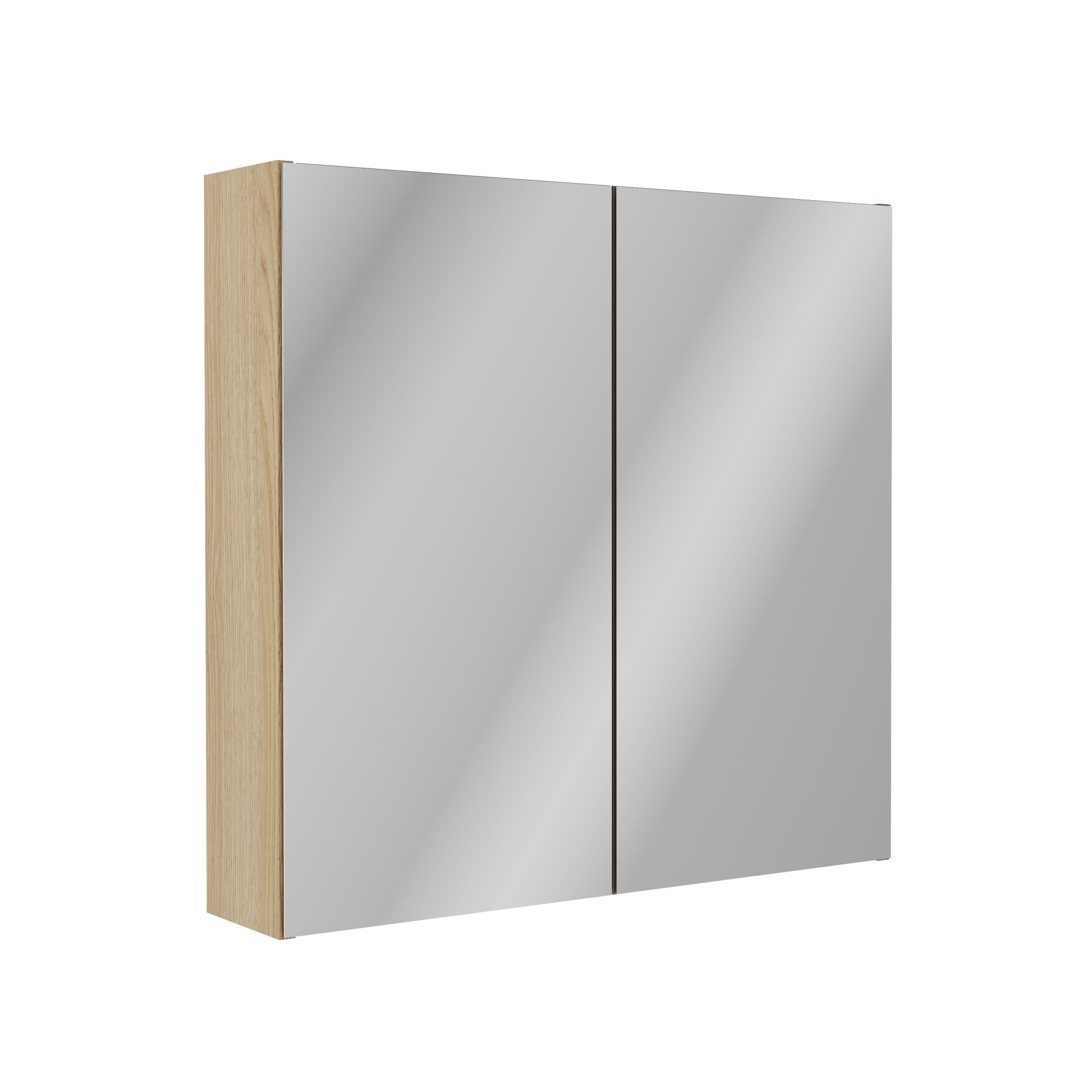 FACKELMANN COMPACT LINE Spiegelschrank 70 cm breit, Braun hell