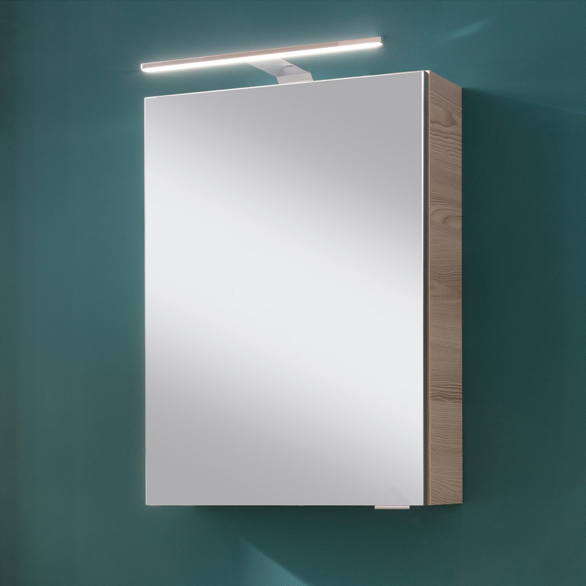 Fackelmann SBC B.CLEVER Gäste-WC Spiegelschrank 40 cm, Braun hell, links