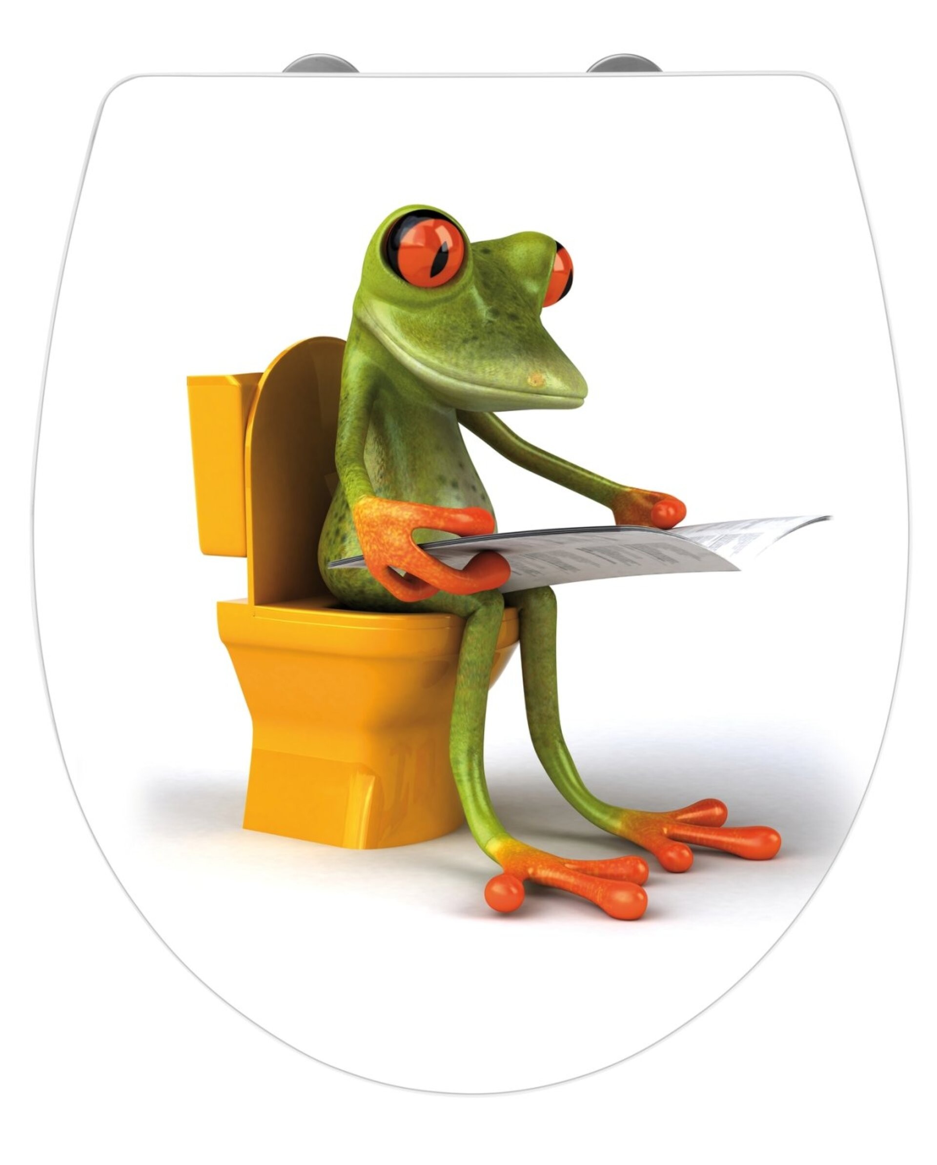 WENKO ACRYL FROG NEWS WC-Sitz, Weiß Hochglanz, Absenkautomatik, Fix-Clip Hygiene Befestigung WENKO ACRYL FROG NEWS WC-Sitz, Weiß Hochglanz, Absenkautomatik, Fix-Clip Hygiene Befestigung
