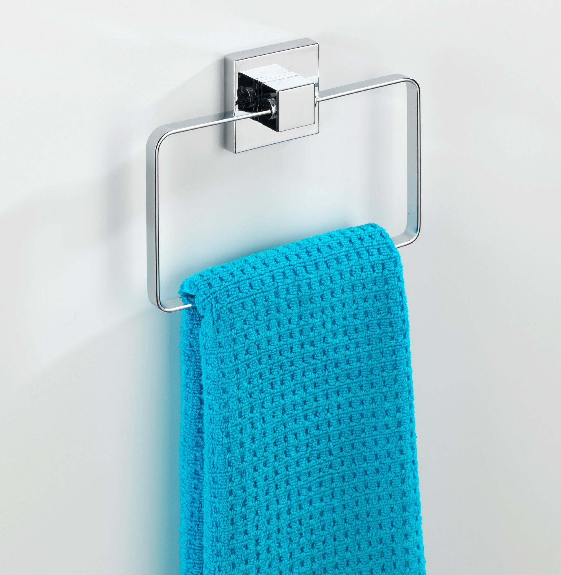 WENKO QUADRO Handtuchhalter, Edelstahl, Befestigen ohne bohren, Vacuum-Loc®