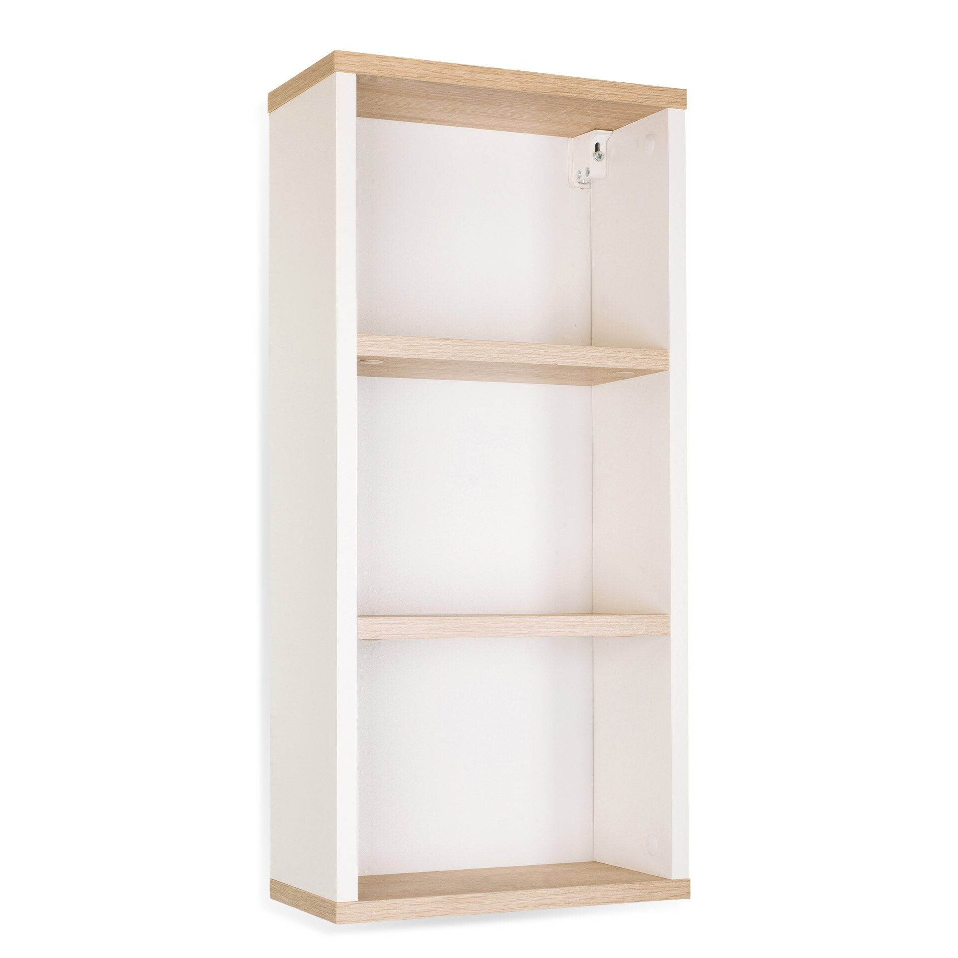 BadeDu ARC Badregal 30 cm, 3 Fächer, Weiß/Braun hell BadeDu ARC Badregal 30 cm, 3 Fächer, Weiß/Braun hell