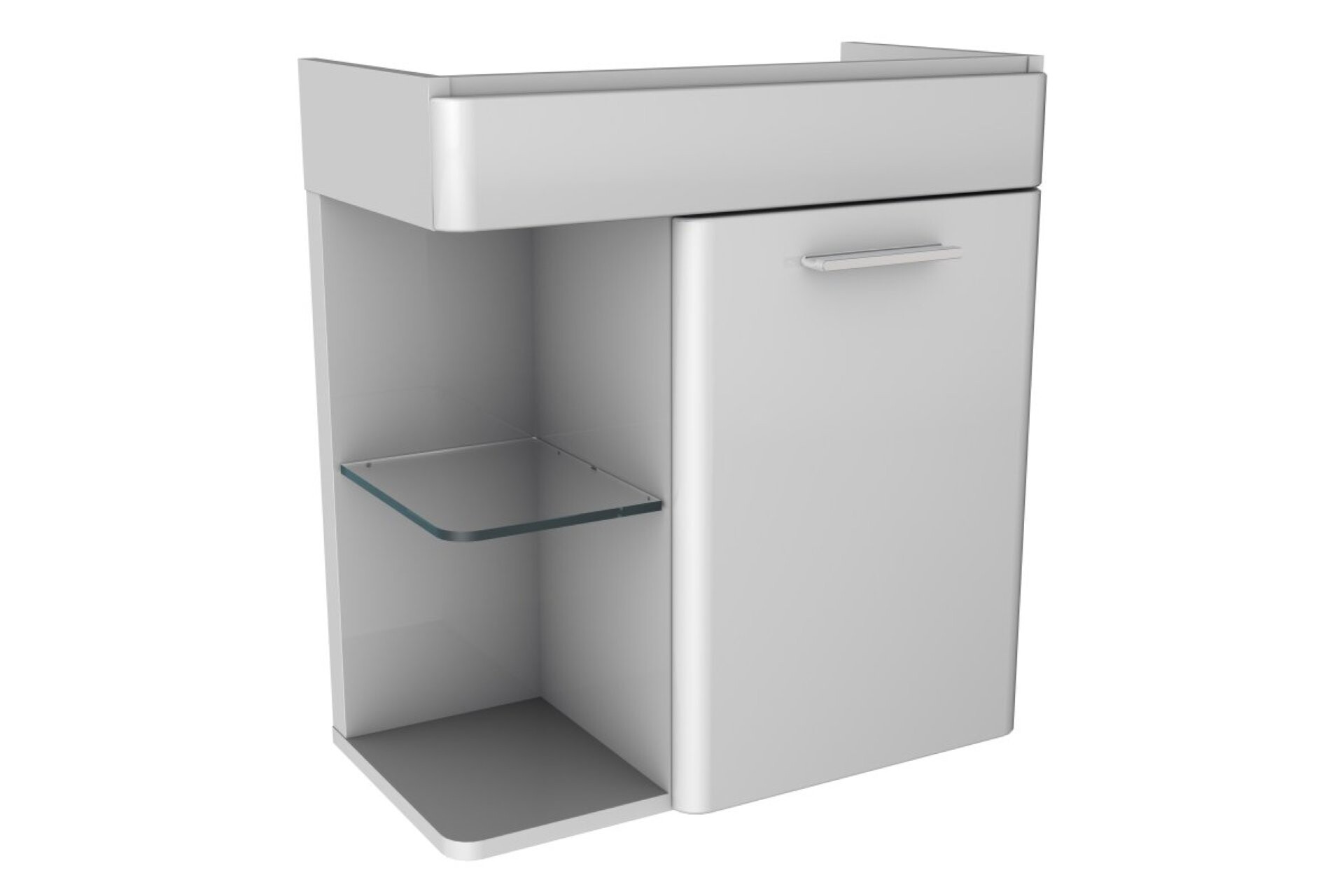 LANZET K8 Gäste WC Waschtischunterschrank 55 cm, Weiß LANZET K8 Gäste WC Waschtischunterschrank 55 cm, Weiß