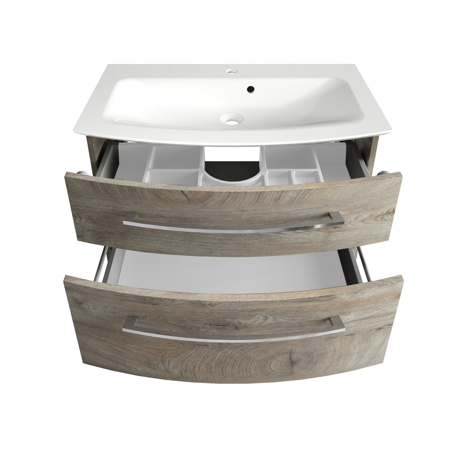 Fackelmann B.STYLE Badmöbel Set 4-teilig, 83 cm, Grau + LED-Spiegelschrank + Hochschrank links Fackelmann B.STYLE Badmöbel Set 4-teilig, 83 cm, Grau + LED-Spiegelschrank + Hochschrank links