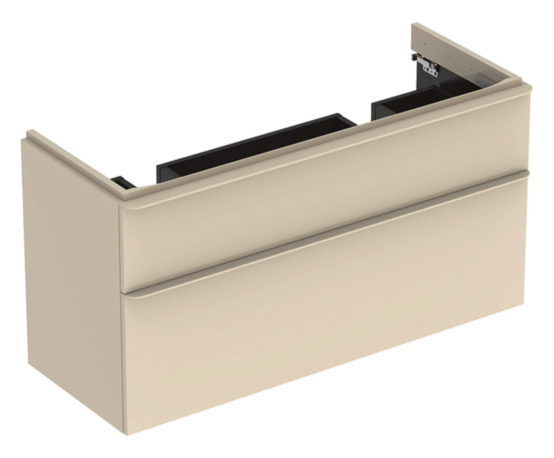 GEBERIT SMYLE SQUARE Waschbeckenunterschrank 118,4 cm breit, Beige, für Doppelwaschbecken