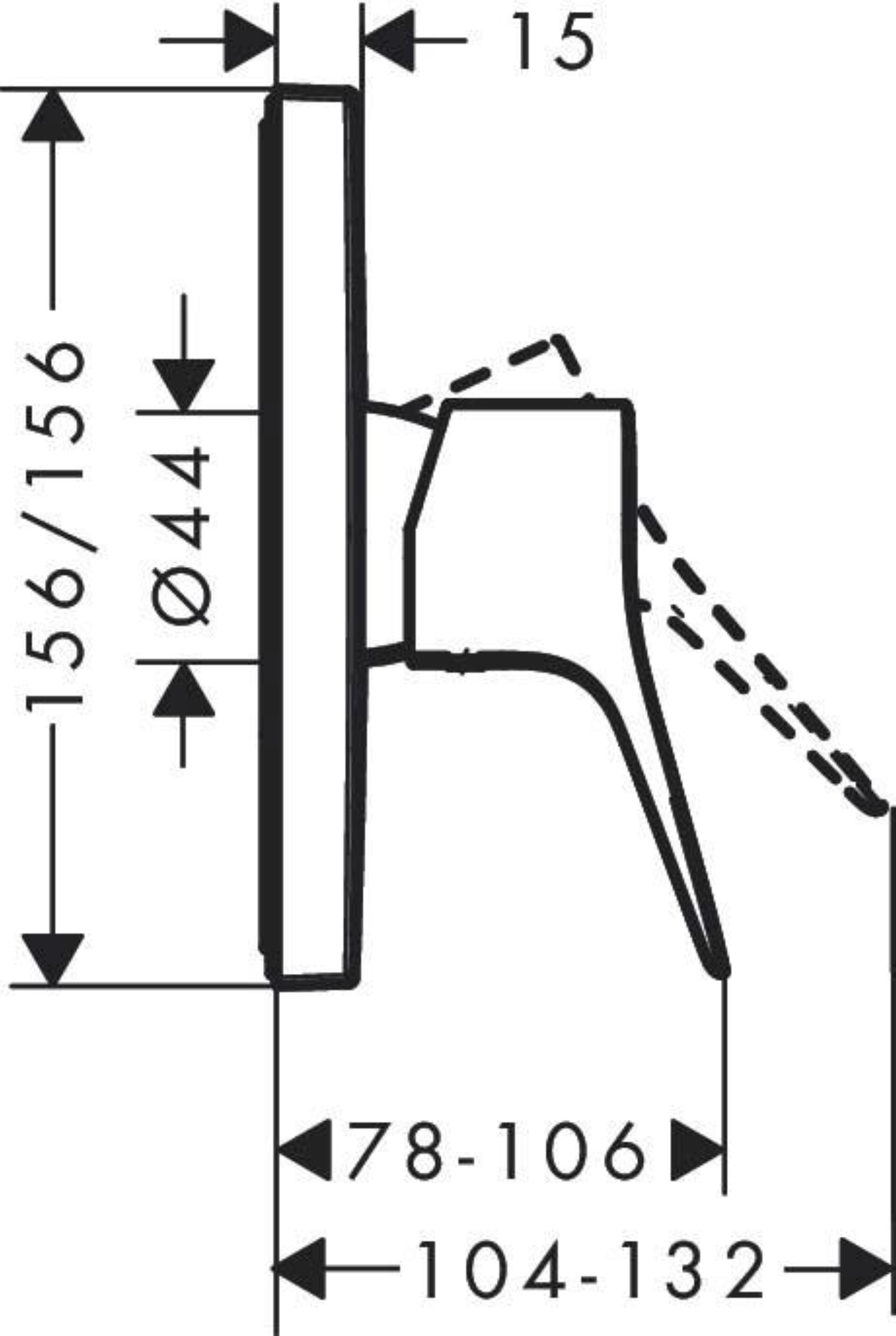 HANSGROHE VIVENIS Brausearmatur, Chrom, Unterputz
