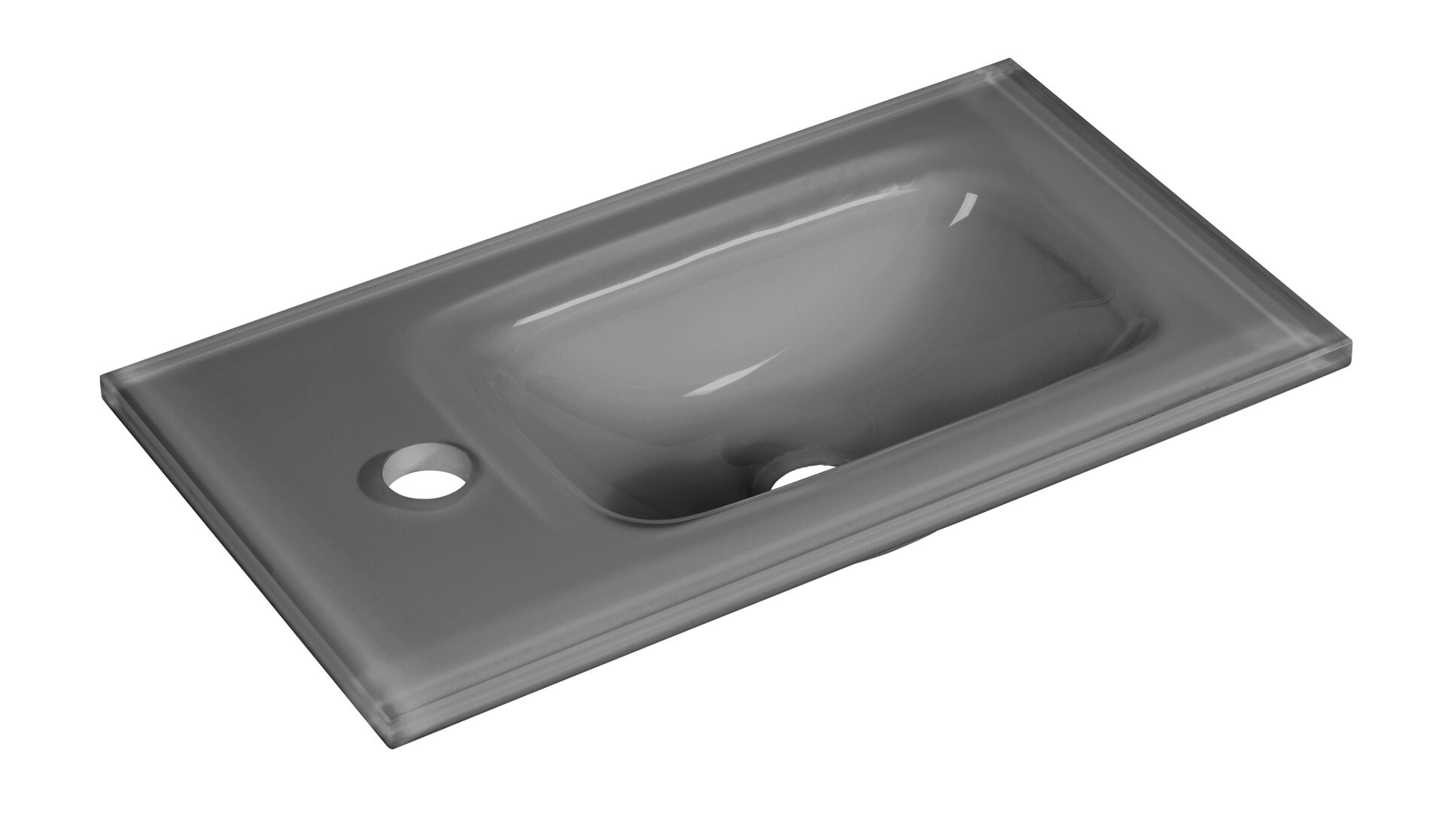 Fackelmann SBC A-VERO Gäste WC Set 2-teilig 45 cm, Braun hell, rechts, Glas Anthrazit Fackelmann SBC A-VERO Gäste WC Set 2-teilig 45 cm, Braun hell, rechts, Glas Anthrazit
