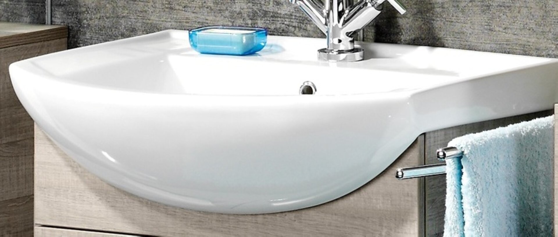 Fackelmann A-VERO Waschbecken 66 cm, Keramik Fackelmann A-VERO Waschbecken 66 cm, Keramik