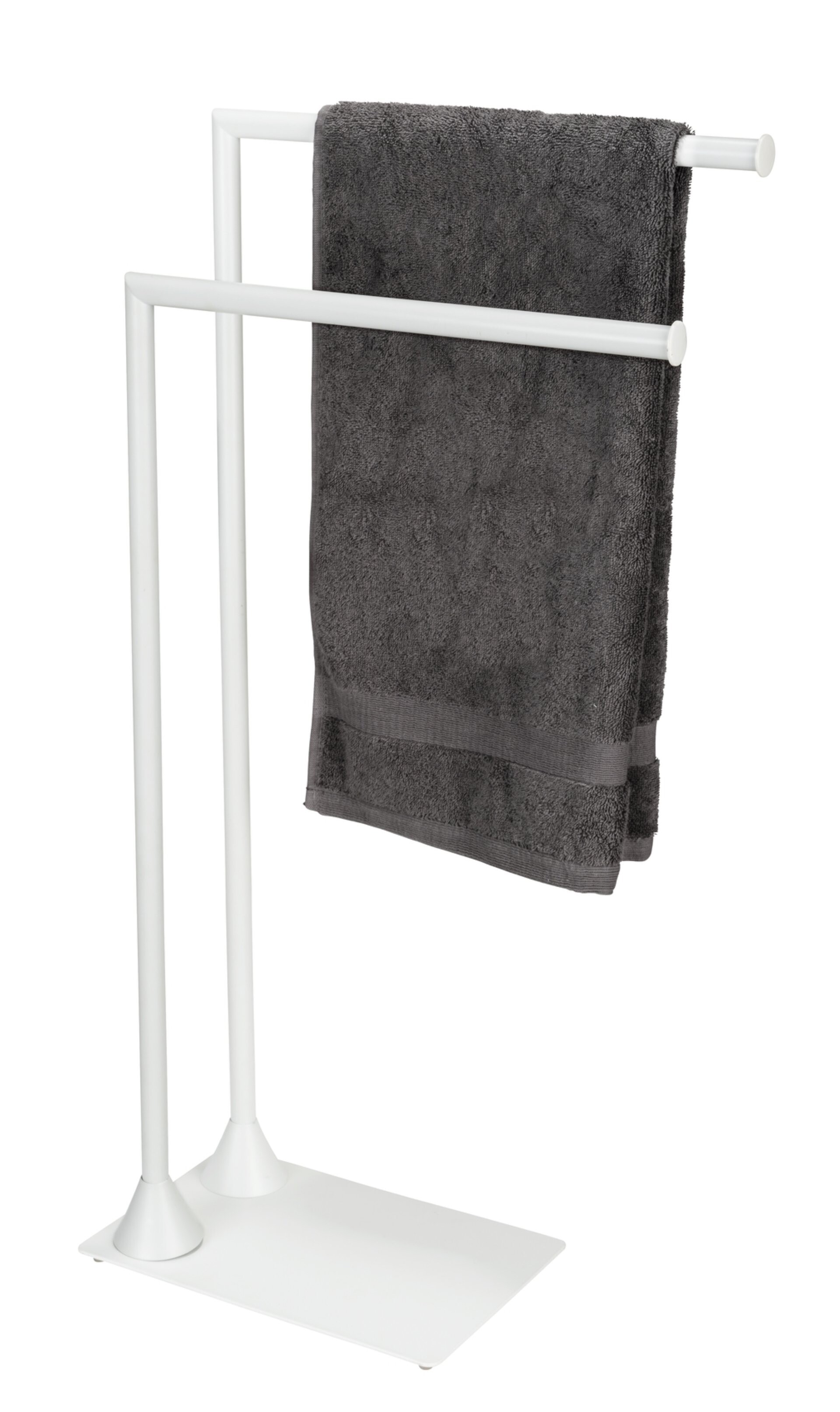 WENKO HELLA Handtuchhalter, Weiß matt, stehend