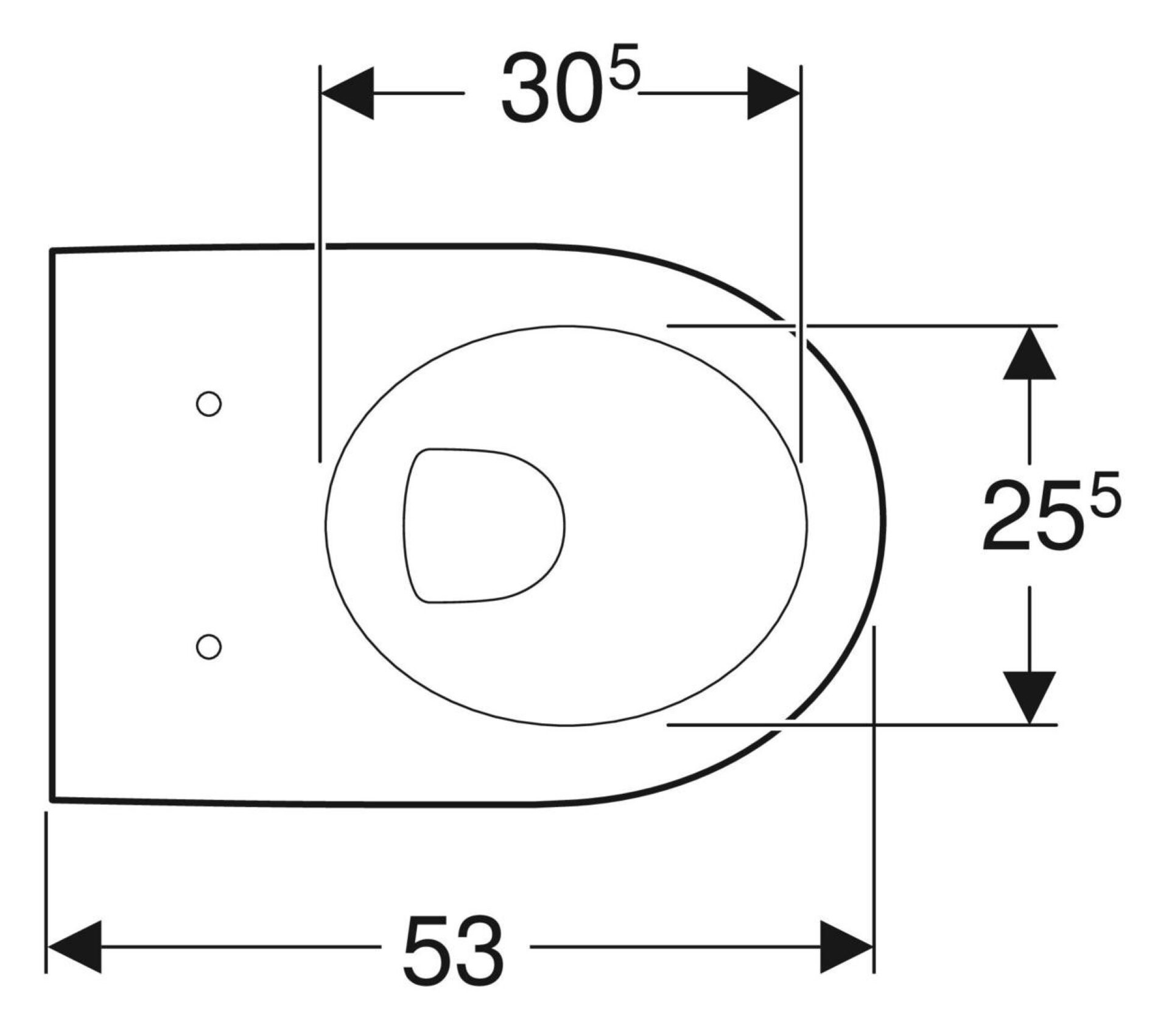 GEBERIT ICON Tiefspül-WC 53 cm, Weiß, wandhängend, geschlossene Form