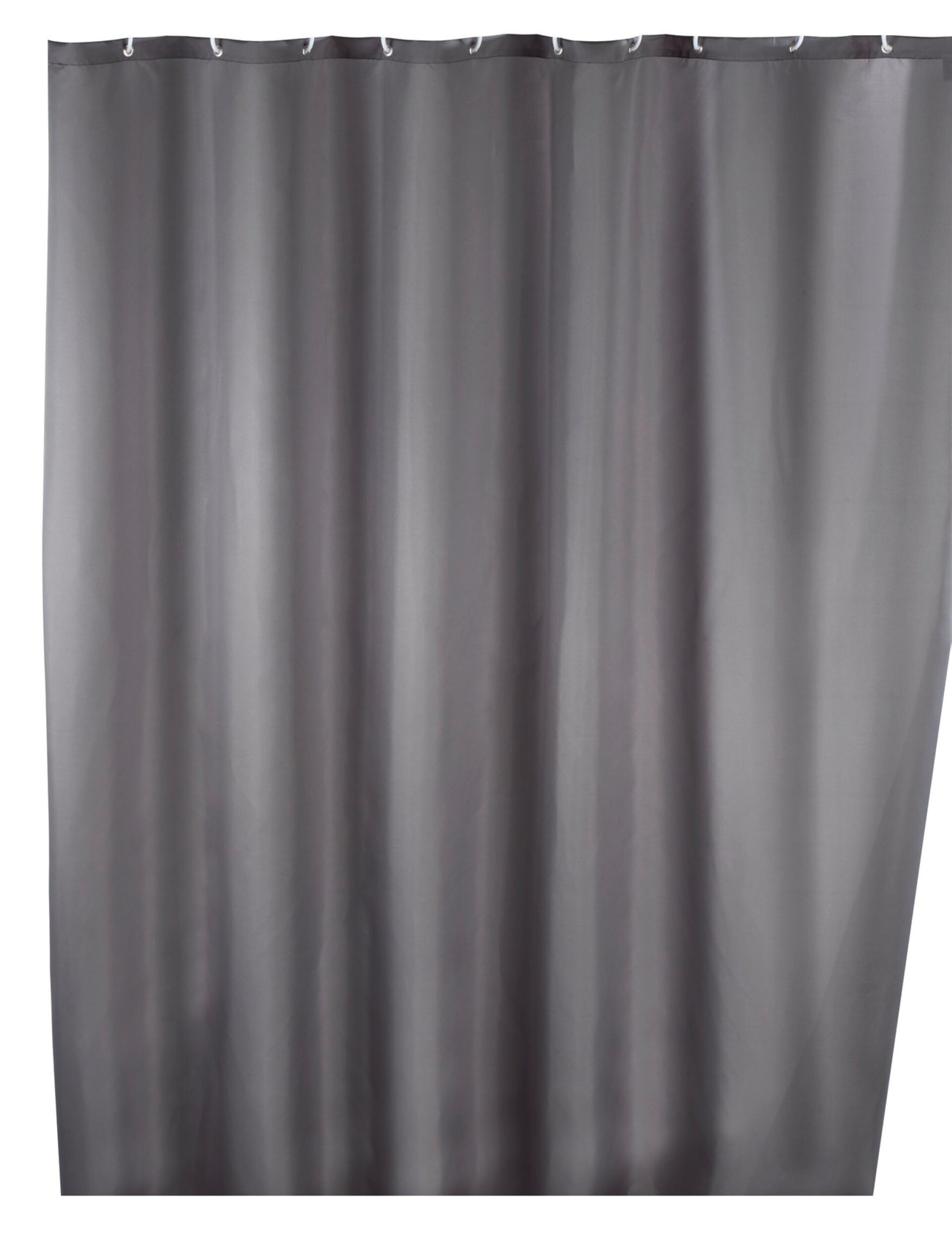 WENKO UNI Duschvorhang 180 x 200 cm, Grau, waschbar WENKO UNI Duschvorhang 180 x 200 cm, Grau, waschbar
