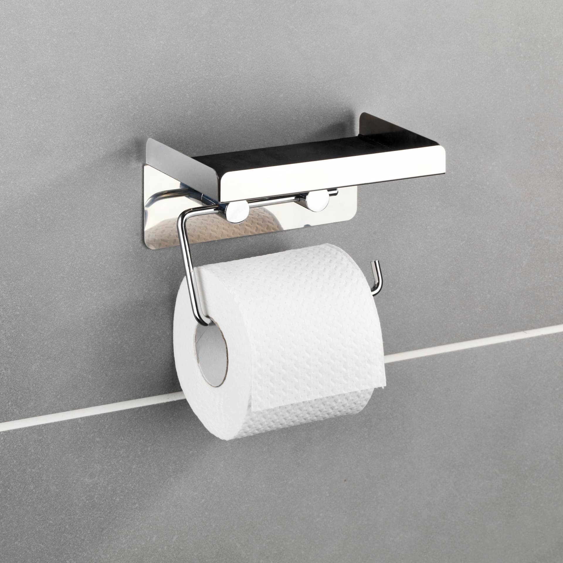 WENKO Toilettenpapierhalter 2 in 1, mit Ablage, Edelstahl rostfrei WENKO Toilettenpapierhalter 2 in 1, mit Ablage, Edelstahl rostfrei