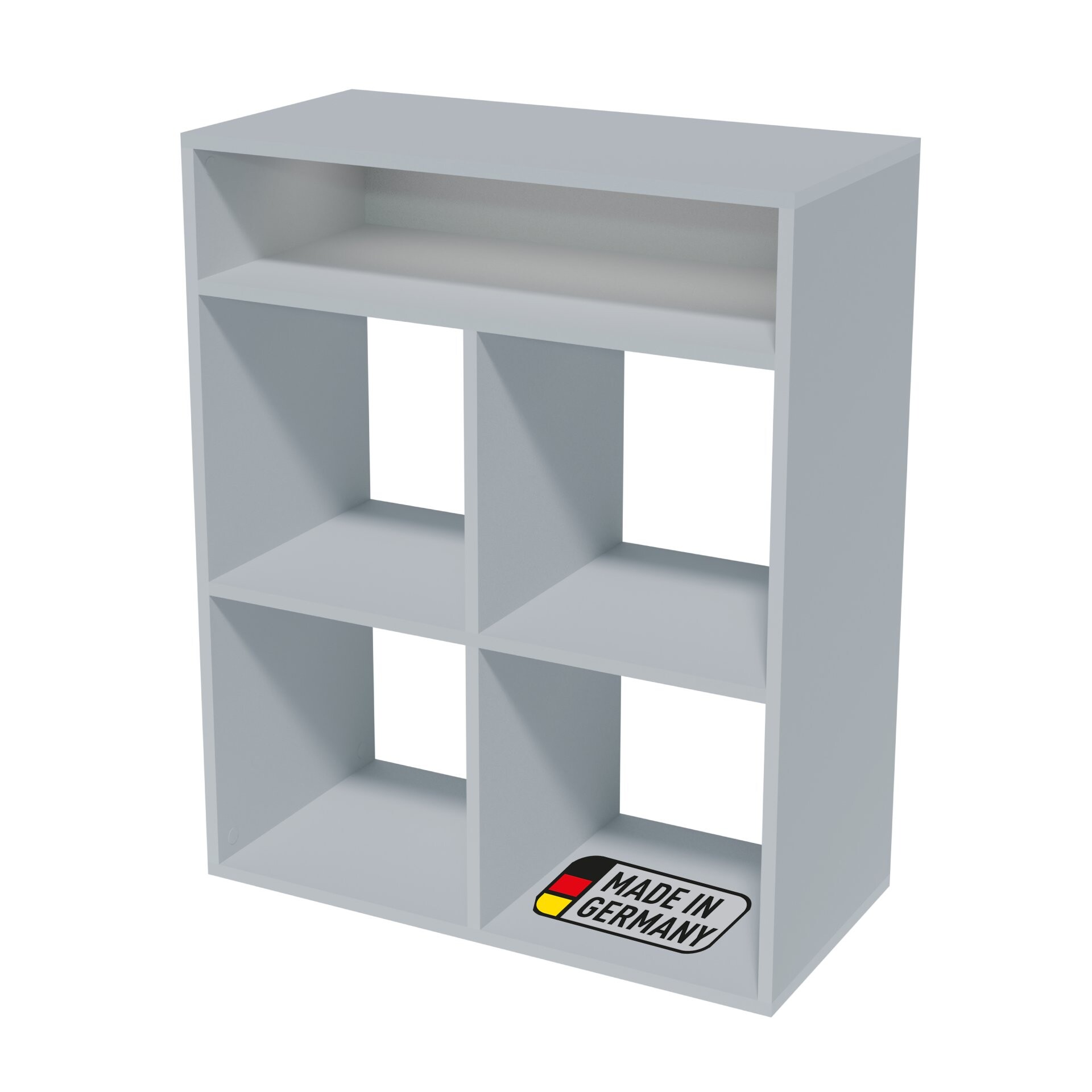 BADEDU WARD Regal 72 cm breit, Weiß, 5 Fächer