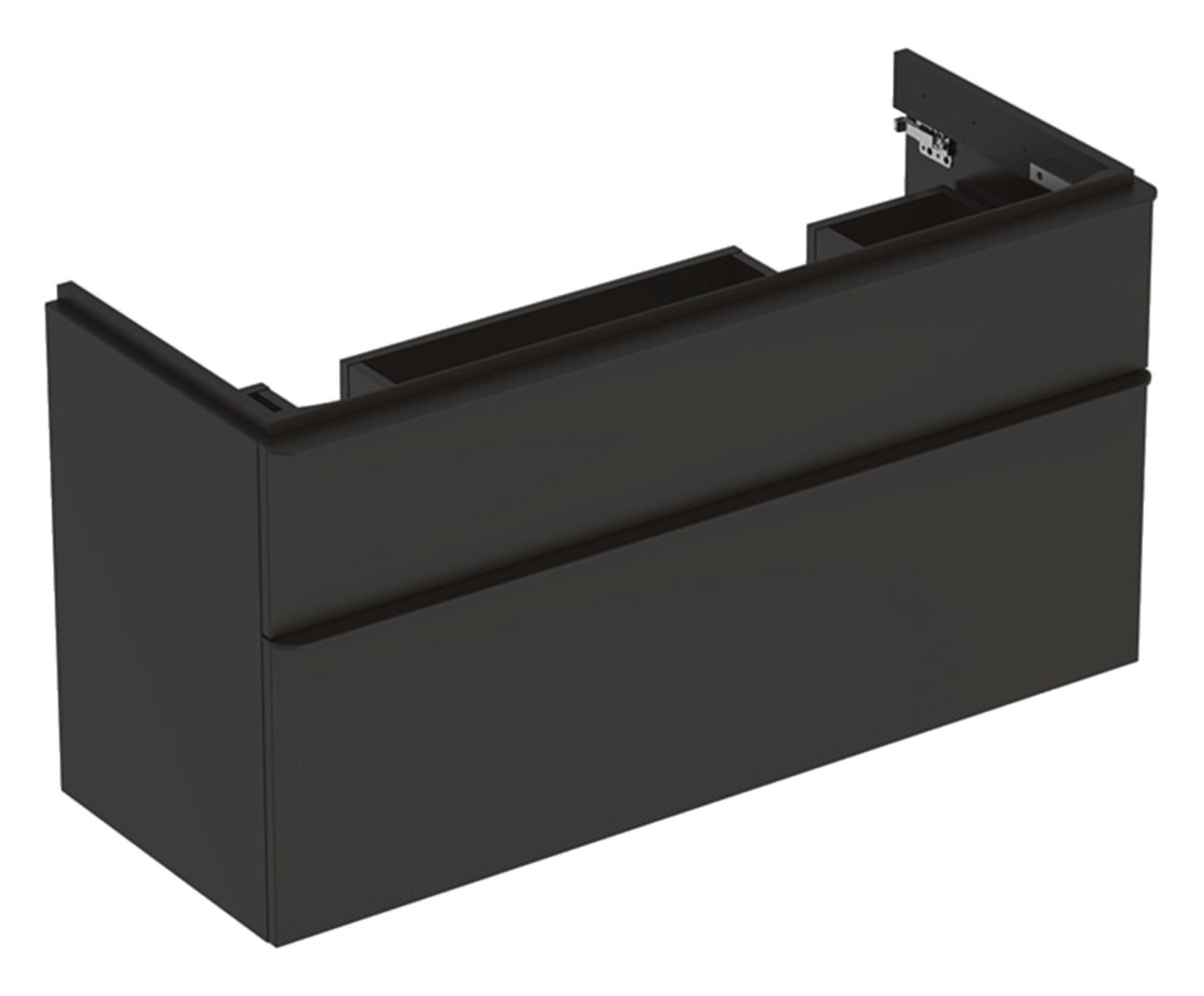 GEBERIT SMYLE SQUARE Waschbeckenunterschrank 118,4 cm breit, Anthrazit, für Doppelwaschbecken