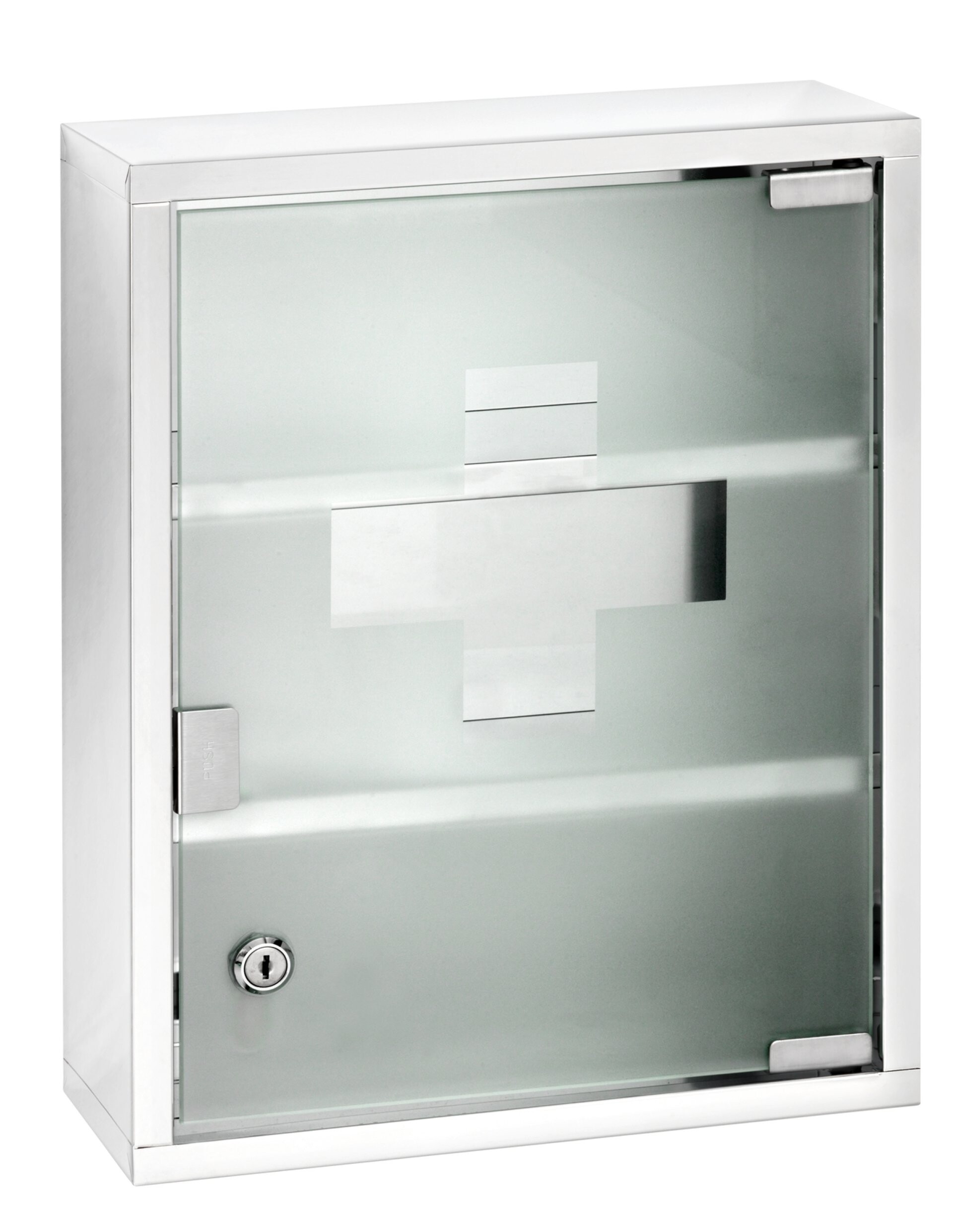WENKO Medikamentenschrank 30 cm breit, Silber, 3 Fächer WENKO Medikamentenschrank 30 cm breit, Silber, 3 Fächer