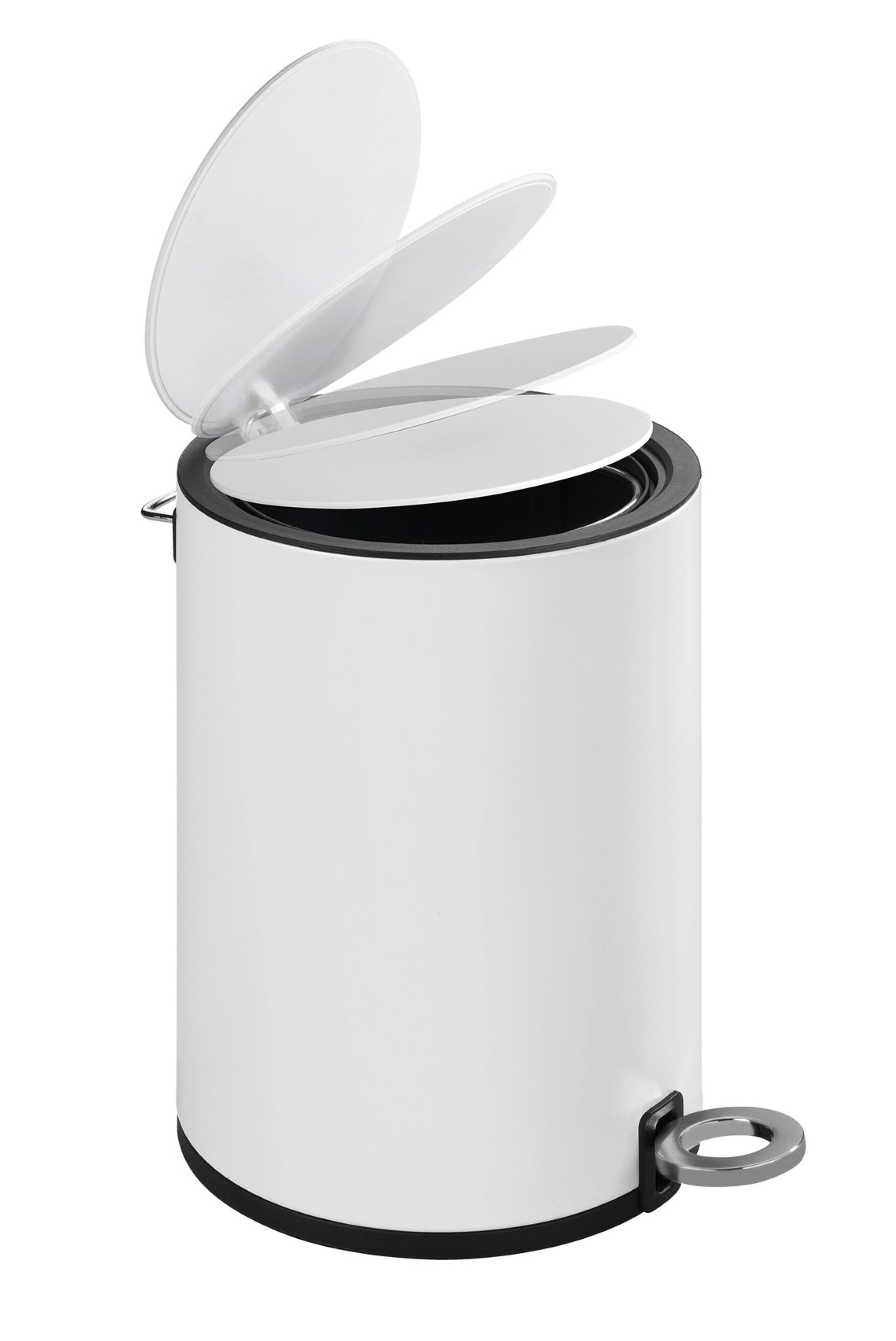 WENKO MONZA Kosmetikeimer 3 Liter, Weiß matt, Easy Close