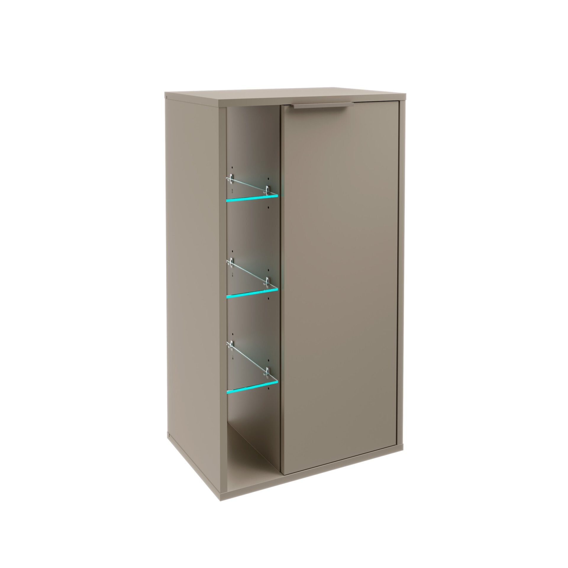 Fackelmann B.PARIS Midischrank 47 cm breit, Grau, Anschlag rechts Fackelmann B.PARIS Midischrank 47 cm breit, Grau, Anschlag rechts