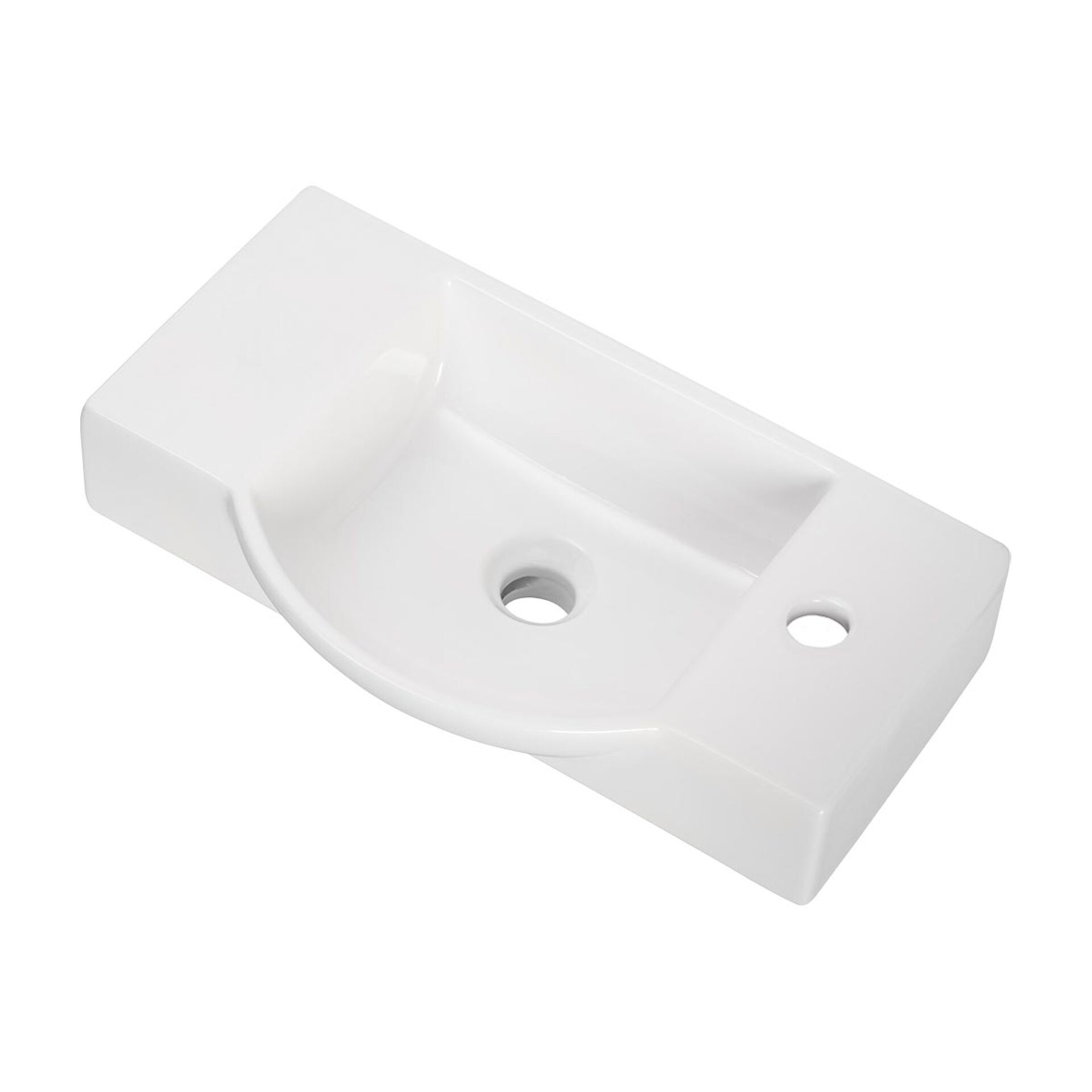 Fackelmann SBC MILANO Gäste WC Set 2-teilig 55 cm, Braun hell, 2 Türen, Keramik Hahnloch rechts Fackelmann SBC MILANO Gäste WC Set 2-teilig 55 cm, Braun hell, 2 Türen, Keramik Hahnloch rechts