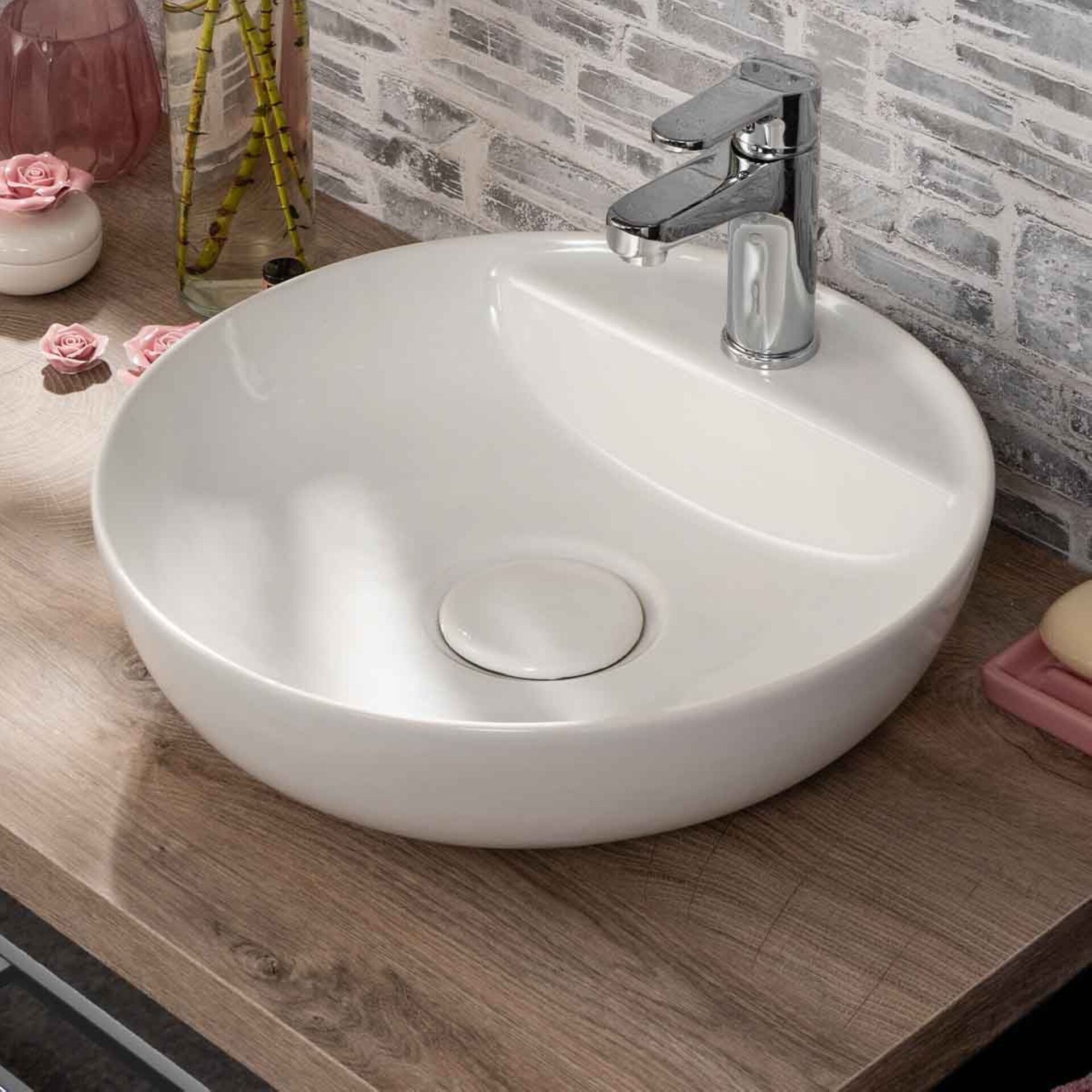Fackelmann HYPE 3.0 Waschbecken rund 42 cm aus Keramik Fackelmann HYPE 3.0 Waschbecken rund 42 cm aus Keramik