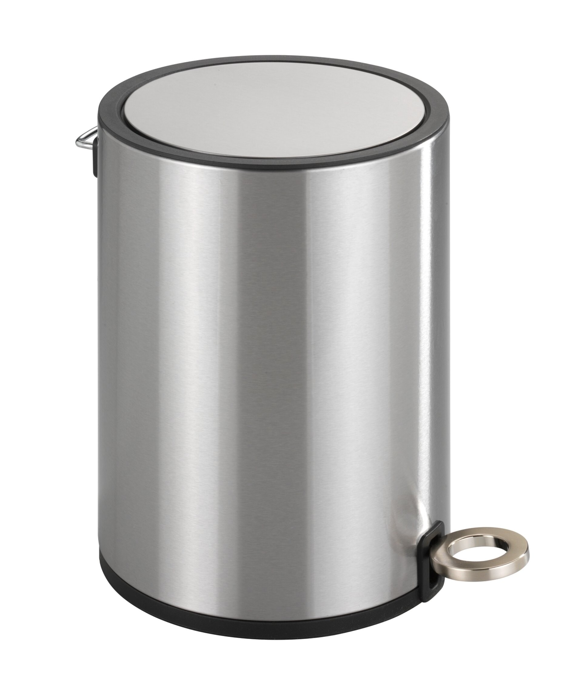 WENKO MONZA Kosmetikeimer 3 Liter, Silber glänzend, Easy Close, Edelstahl