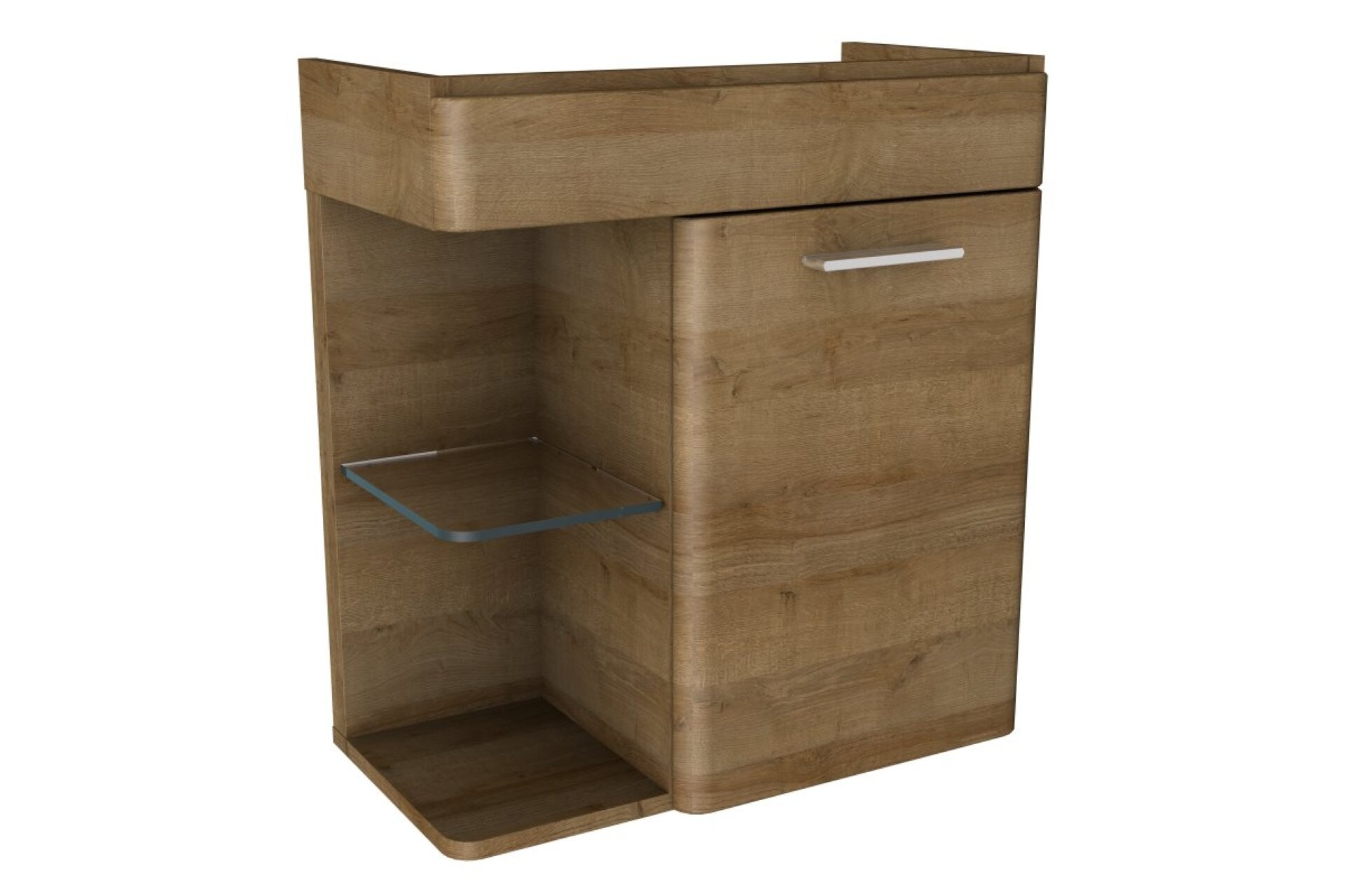 LANZET K8 Gäste WC Waschtischunterschrank 55 cm, Hellbraun LANZET K8 Gäste WC Waschtischunterschrank 55 cm, Hellbraun