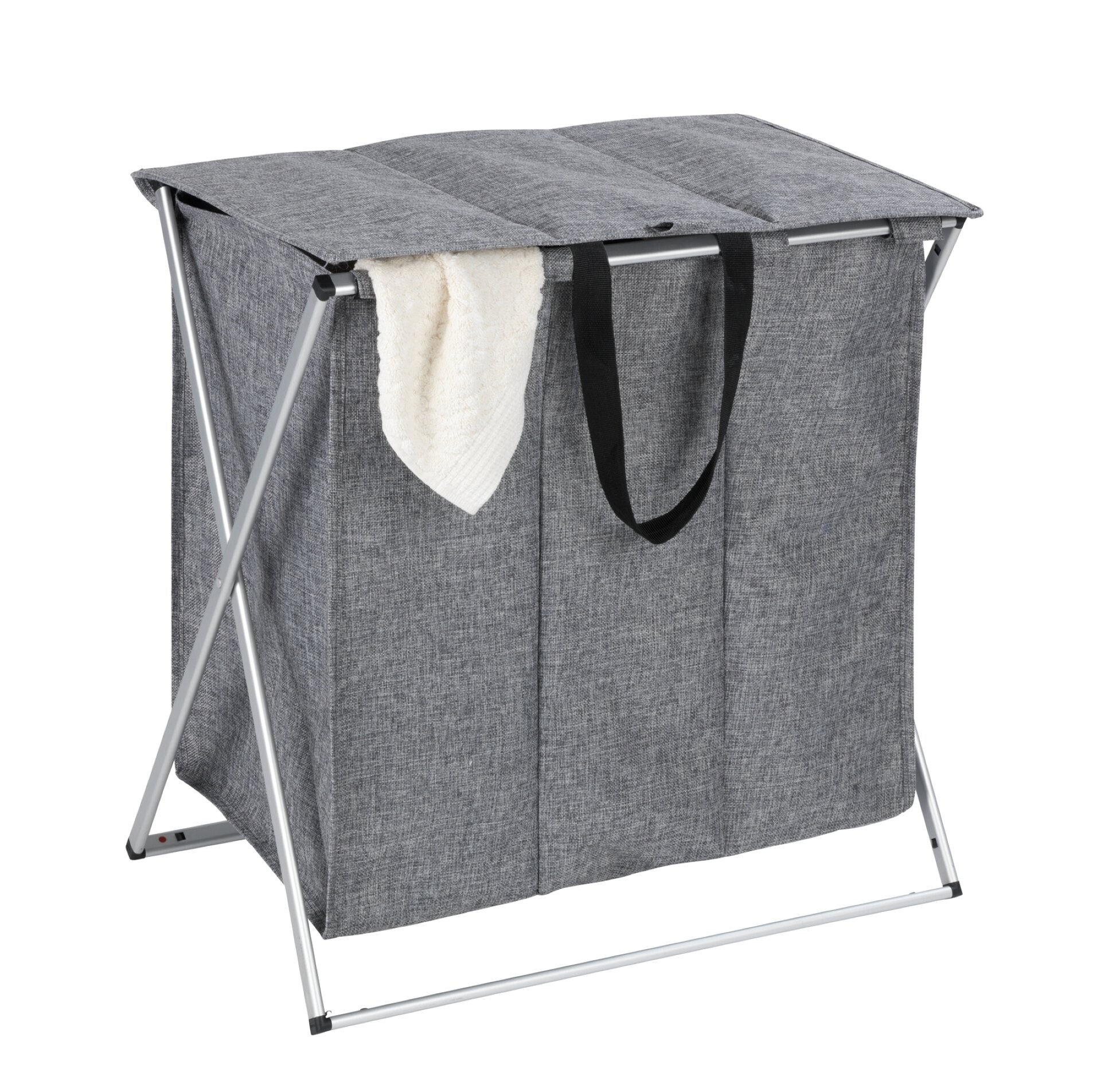 WENKO TRIO Wäschesammler 118 Liter, Grau