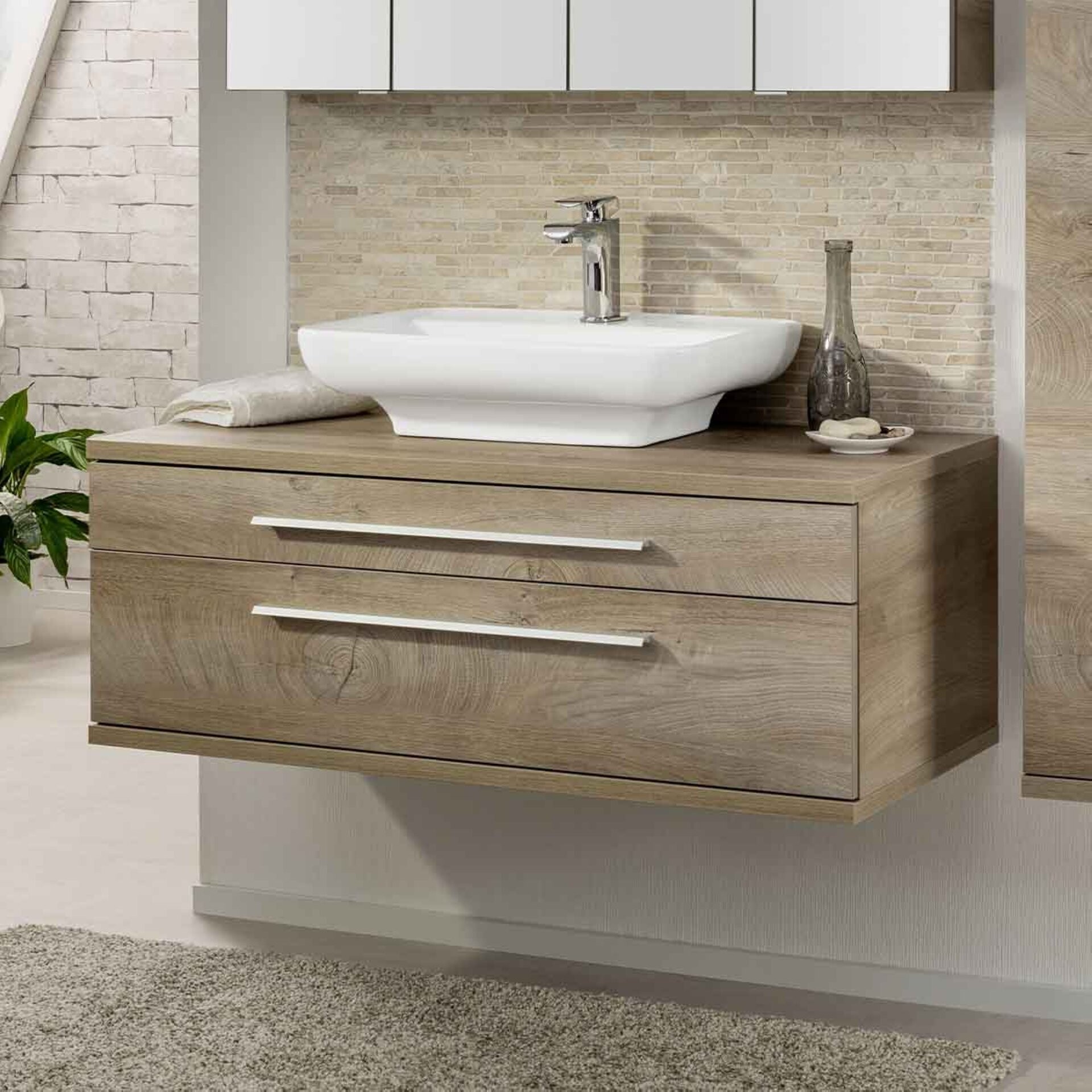 Fackelmann STANFORD Waschbeckenunterschrank 110 cm, Braun Fackelmann STANFORD Waschbeckenunterschrank 110 cm, Braun