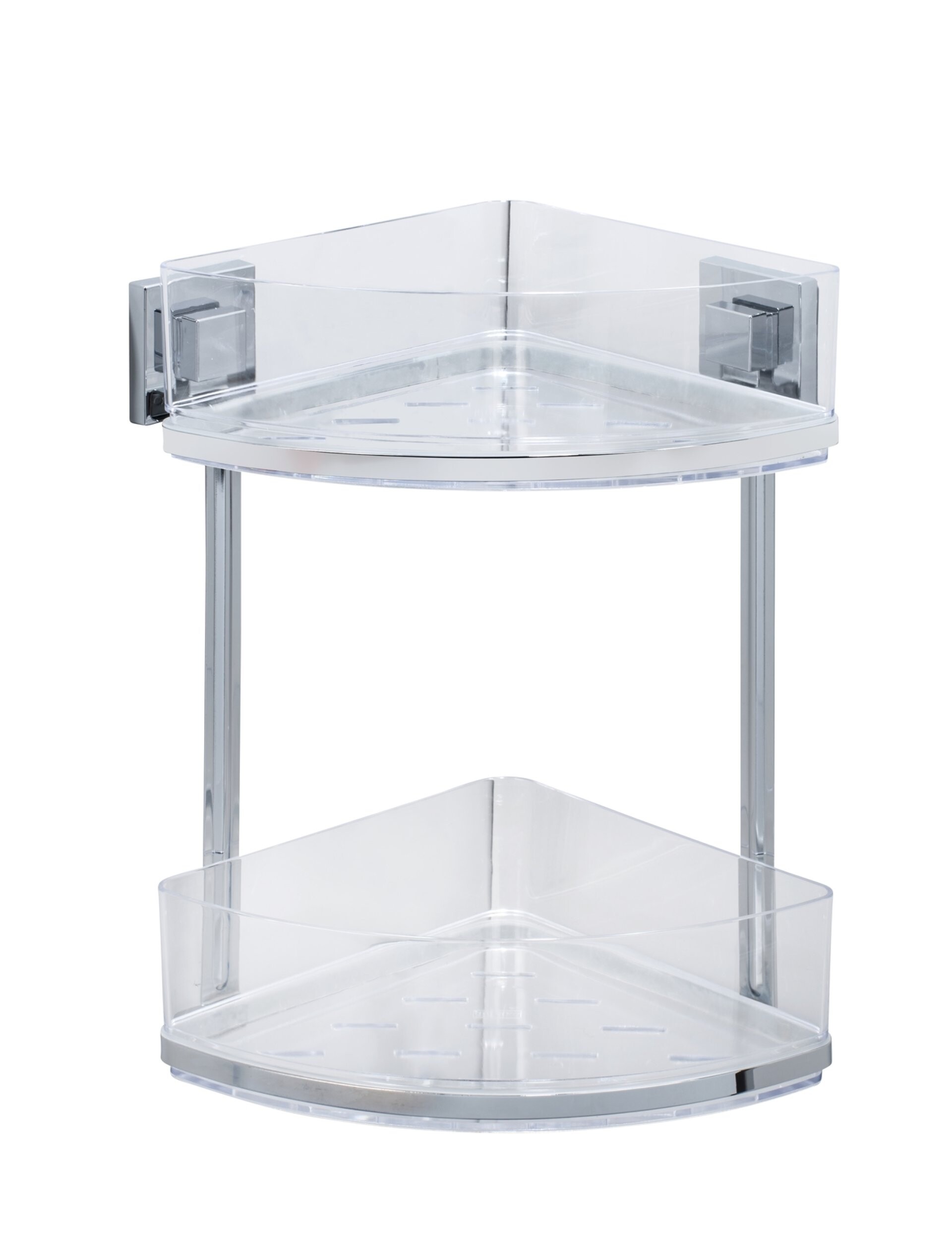 WENKO QUADRO Dusch Eckablage, 2 Etagen Quadro, Edelstahl, Befestigen ohne bohren, Vacuum-Loc® WENKO QUADRO Dusch Eckablage, 2 Etagen Quadro, Edelstahl, Befestigen ohne bohren, Vacuum-Loc®