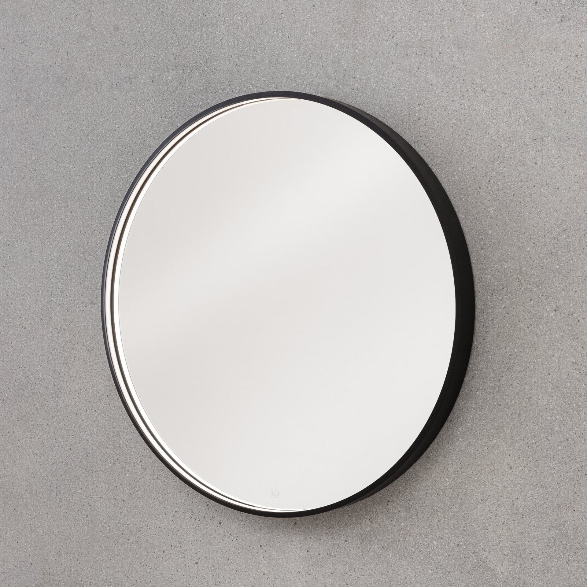 BADEDU VAAL LED Spiegel Ø 70 cm, Schwarz, Sensor